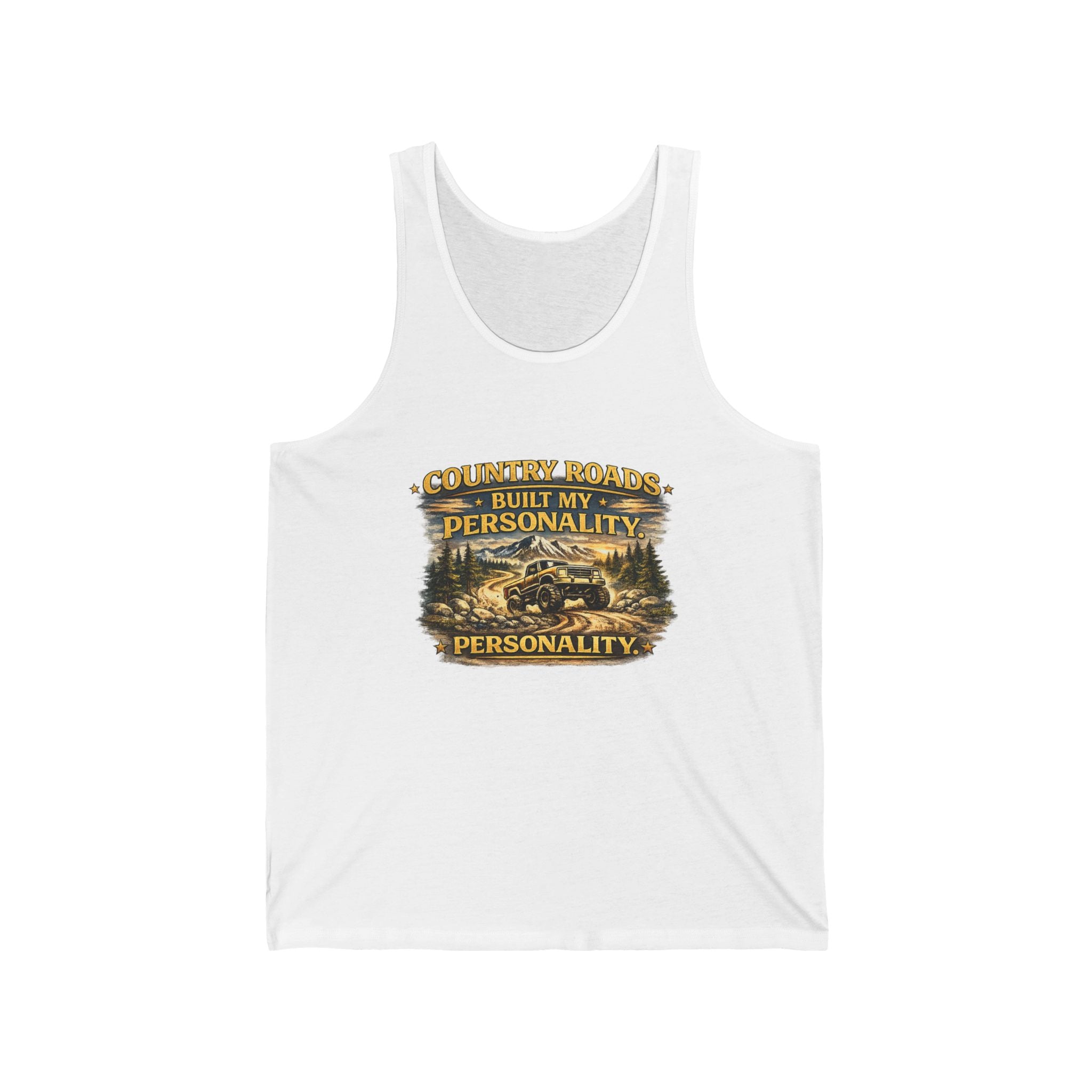 Country Roads Built My Personality Graphic Tank — Tank Top