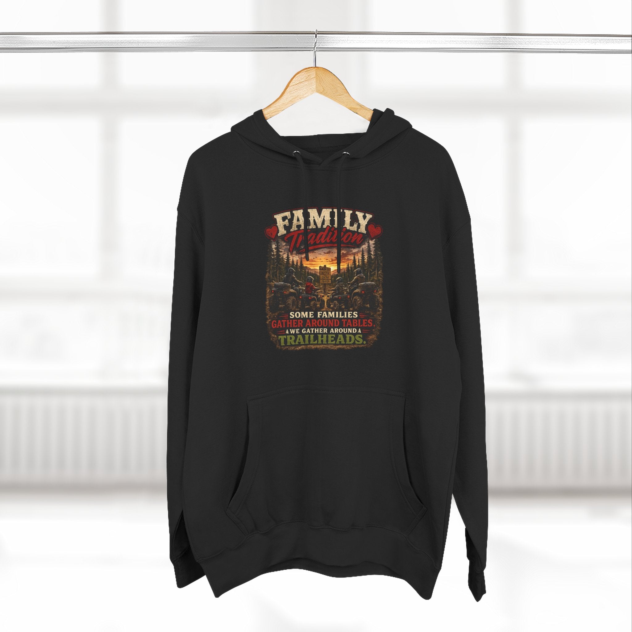 Family Campfire Hoodie — 'Family: Home, Campfire, Tradition' Vintage Outdoor Pullover