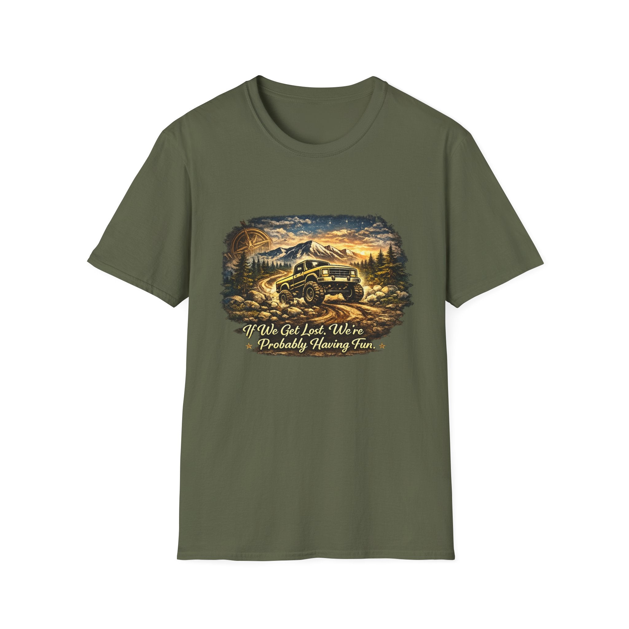 Off-Road Adventure T-Shirt – 'We’ve Got Lost, We’re Probably Having Fun' Scenic Truck Tee