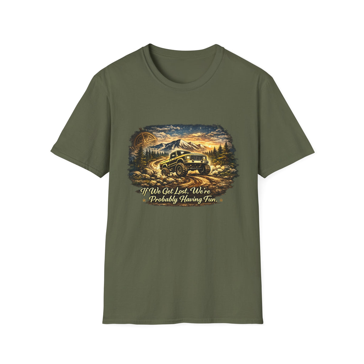 Off-Road Adventure T-Shirt – 'We’ve Got Lost, We’re Probably Having Fun' Scenic Truck Tee
