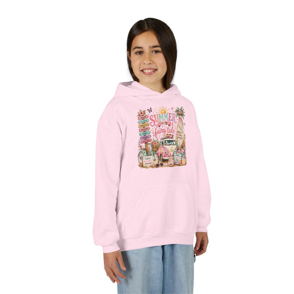 'Summer Fairy Tale' Retro Beach Camper Graphic – Youth Hoodie