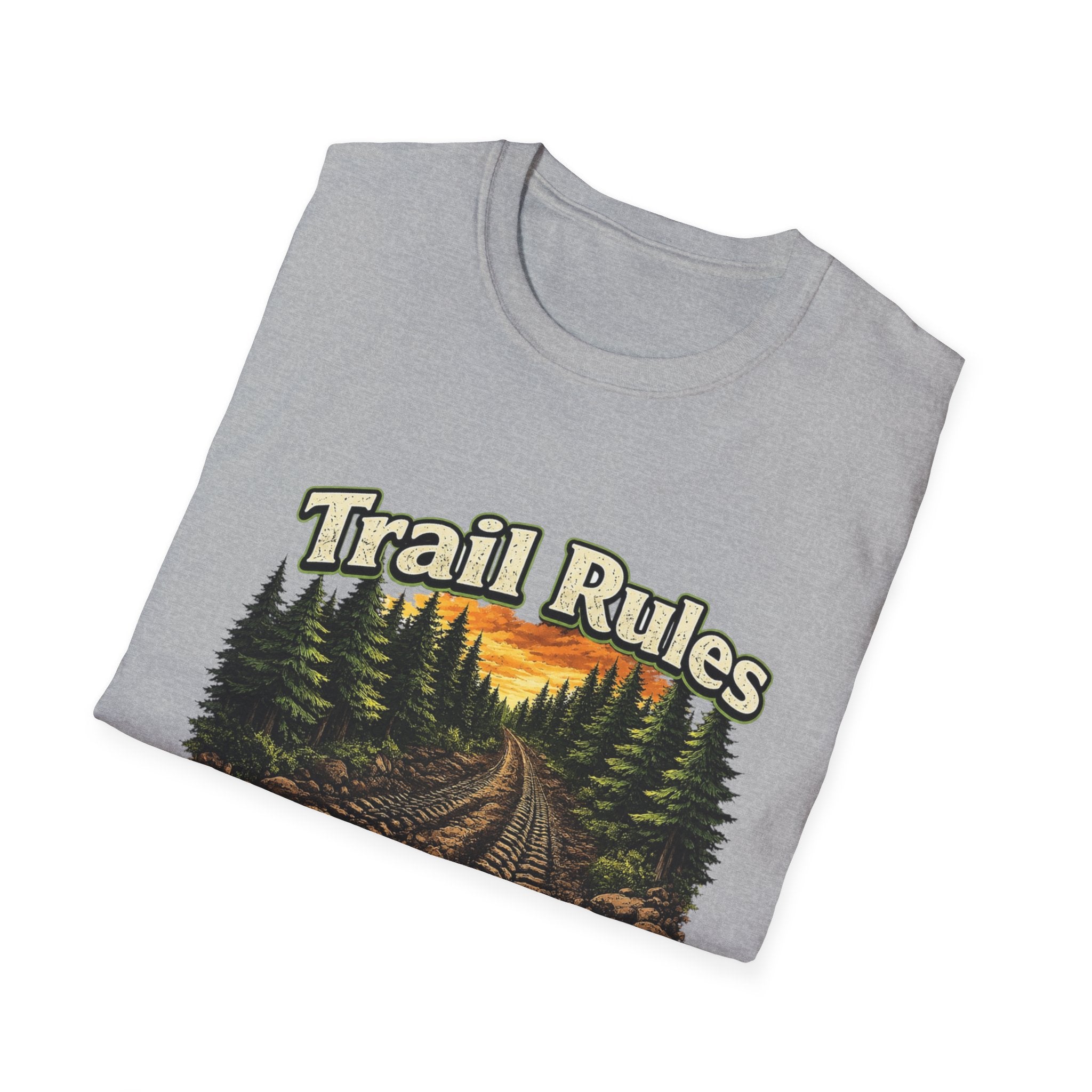 Trail Rules T-Shirt — 'Leave Nothing Behind Except Tire Tracks and Bad Decisions' Outdoor Tee