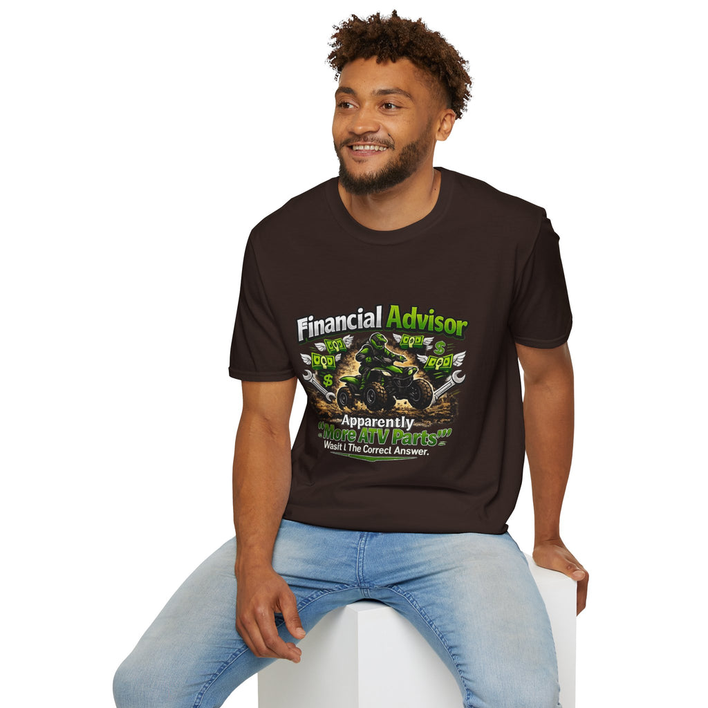 Financial Advisor ATV T‑Shirt — "Apparently I Know More ATV Parts" Money Mechanic Tee