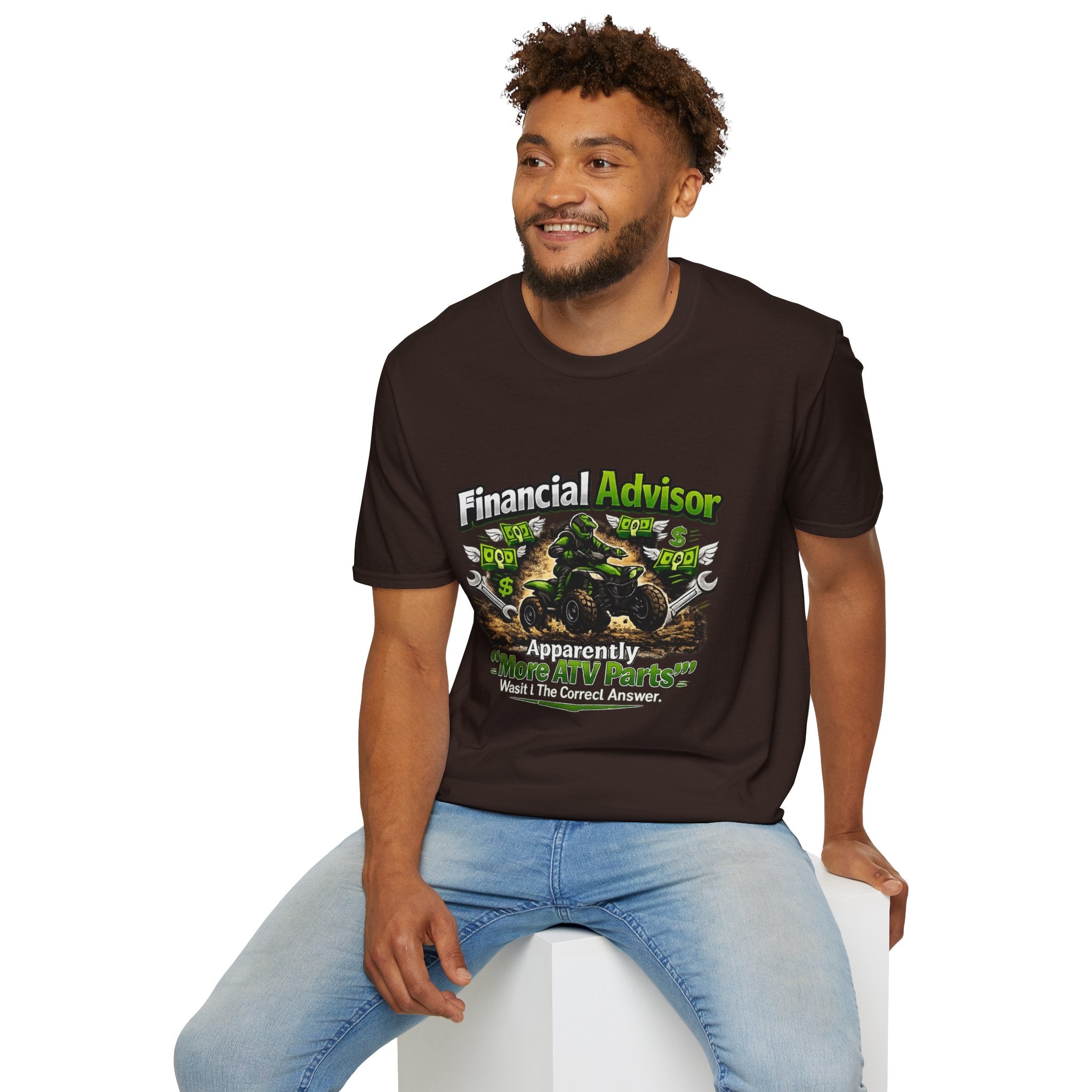 Financial Advisor ATV T‑Shirt — "Apparently I Know More ATV Parts" Money Mechanic Tee