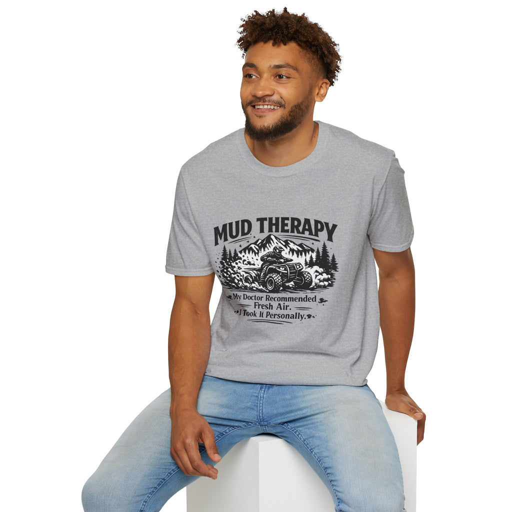 Mud Therapy T-Shirt — Off‑Road ATV Dirt Riding Graphic Tee