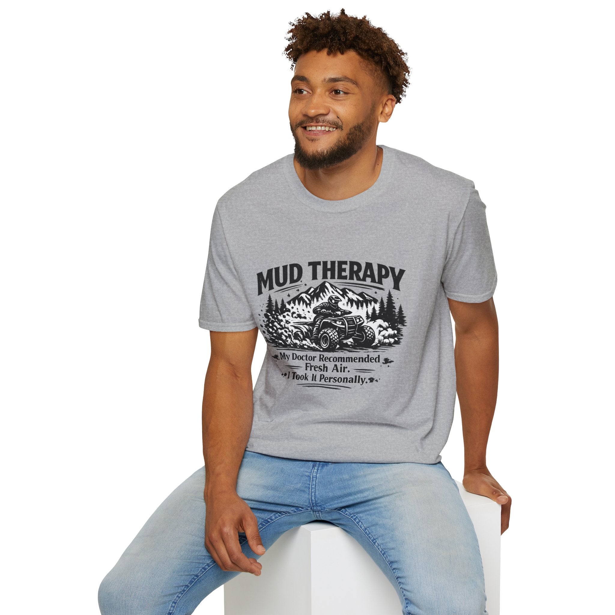 Mud Therapy T-Shirt — Off‑Road ATV Dirt Riding Graphic Tee