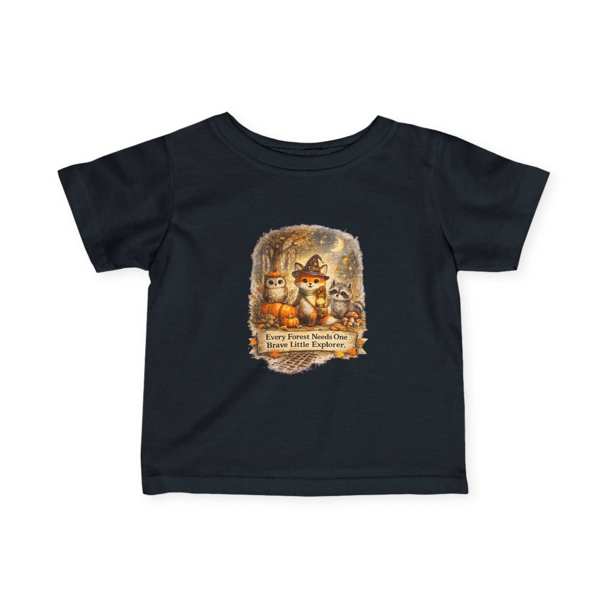 Woodland Halloween Critters "Every Forest Needs One Brave Little Explorer" — Infant Tee