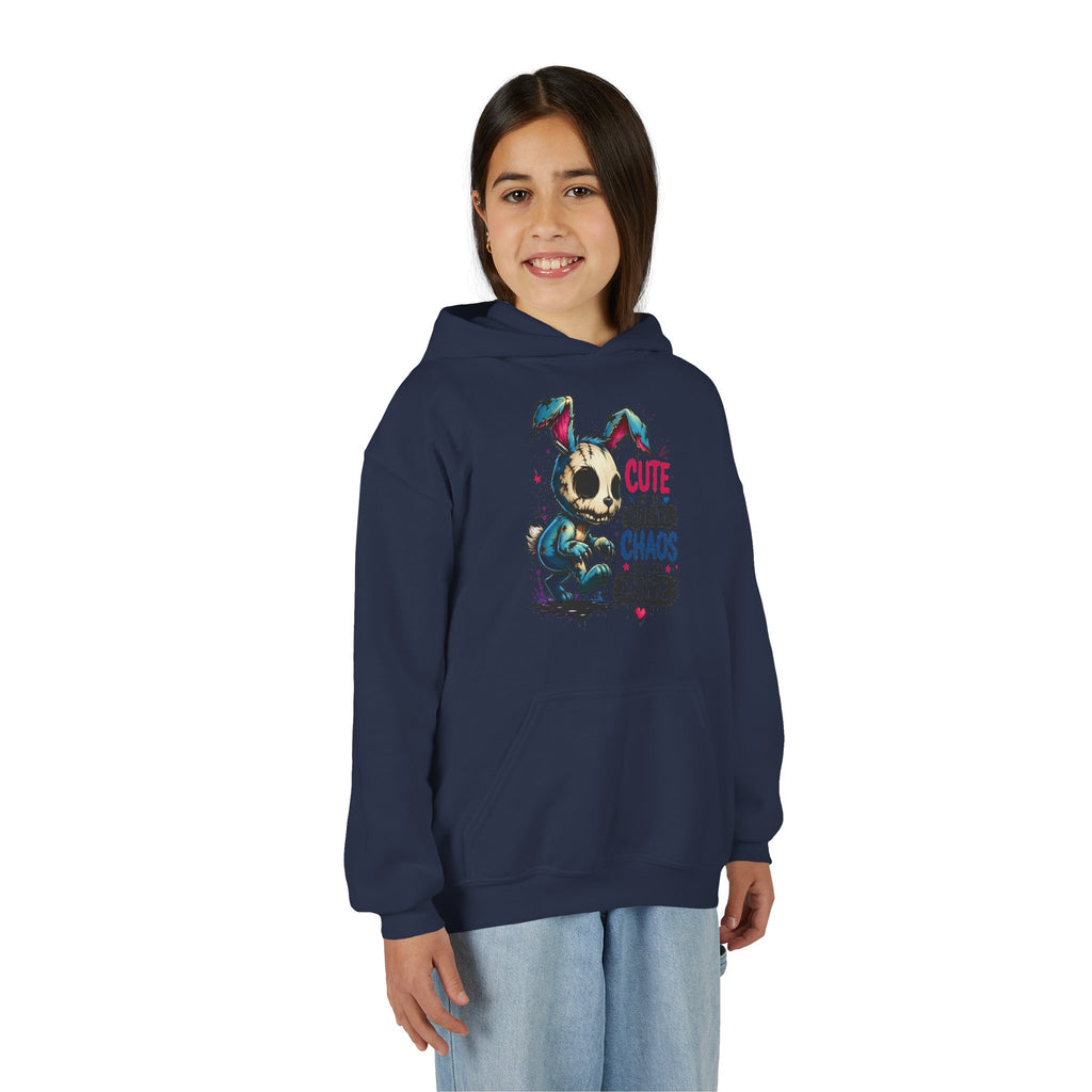Cute on the Outside Choas on the Inside Youth Heavy Blend Hooded Sweatshirt