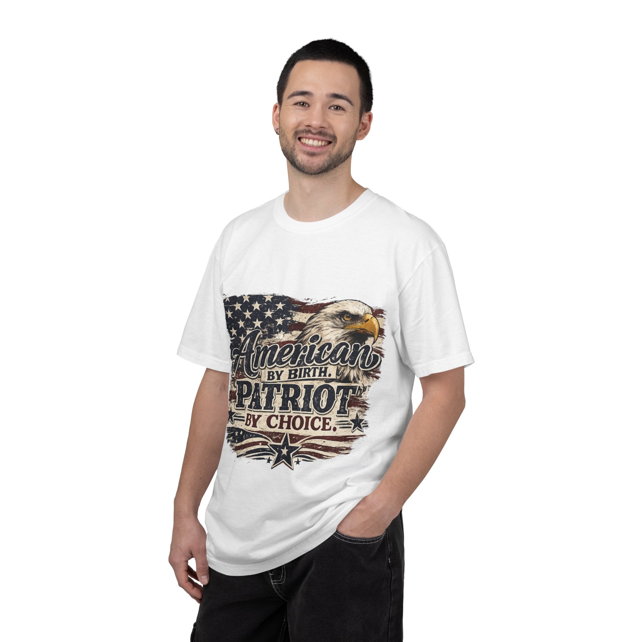 Patriot Eagle T-Shirt — "American by Birth, Patriot by Choice"