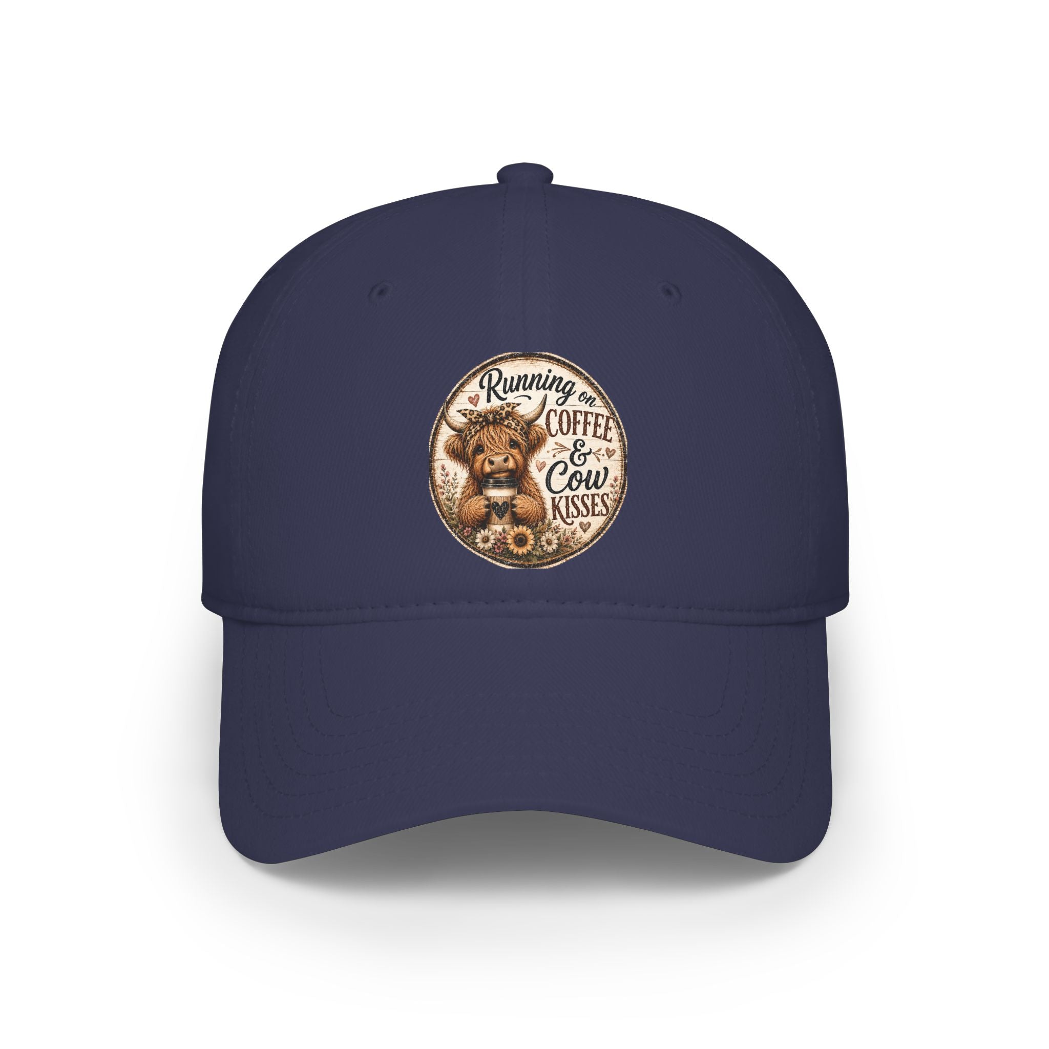 Running on Coffee and Cow Kisses Baseball Cap