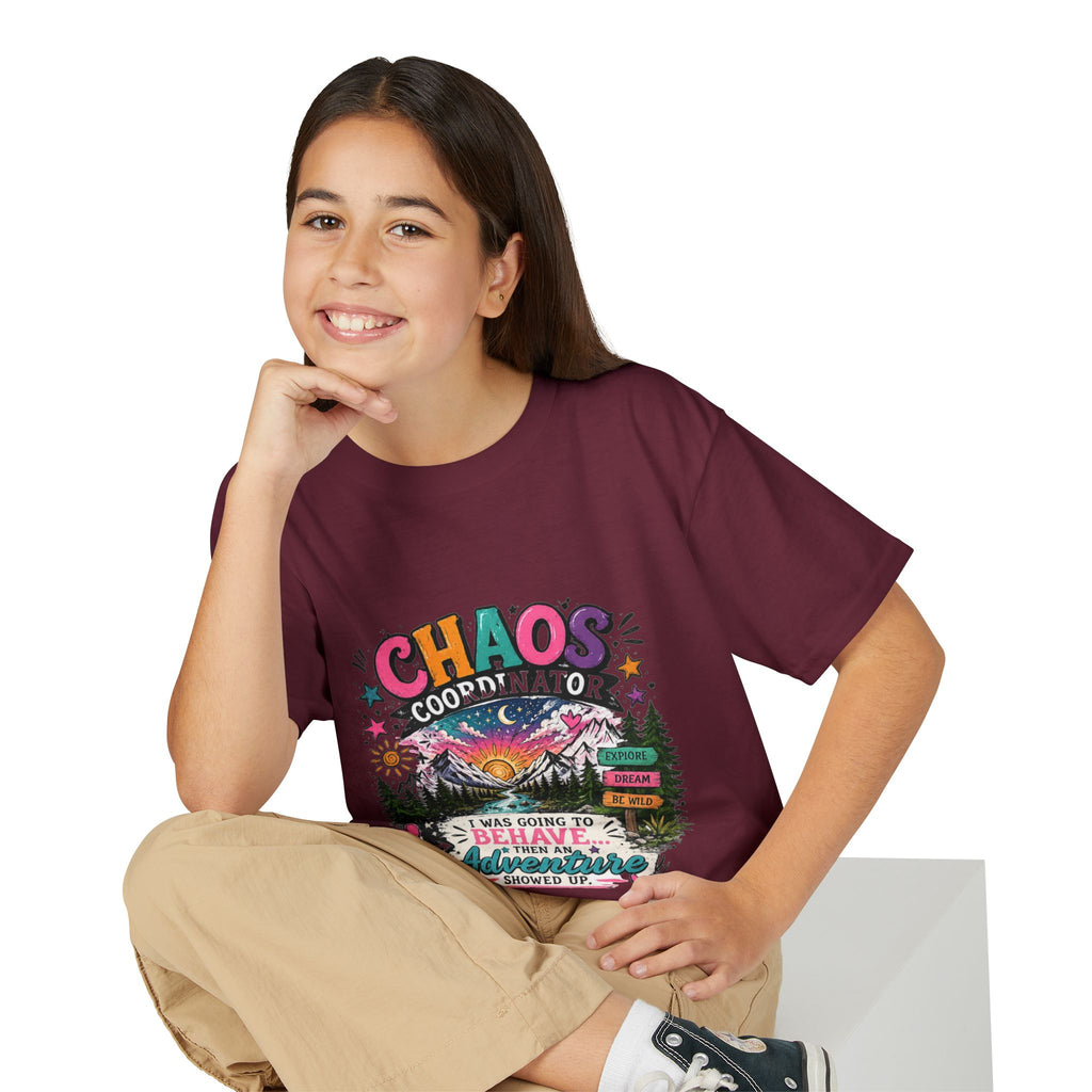 'Chaos Coordinator' Adventure Graphic Tee (Was Going to Behave, Then an Adventure Showed Up) — Youth T-Shirt