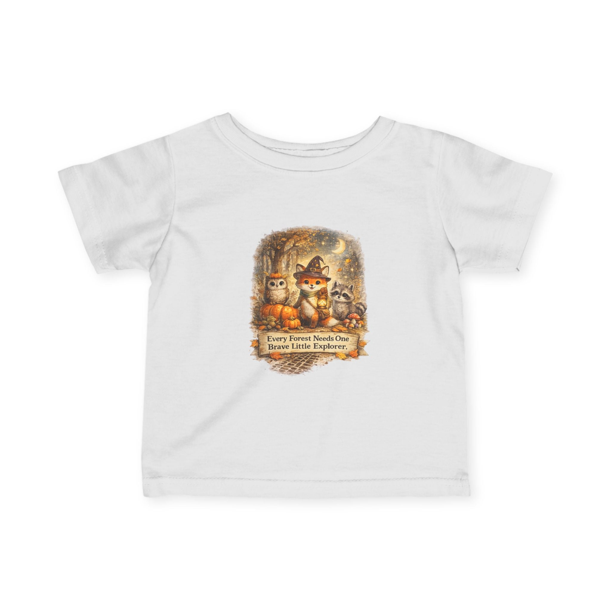 Woodland Halloween Critters "Every Forest Needs One Brave Little Explorer" — Infant Tee