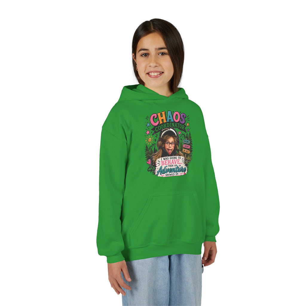 Youth Hoodie - "Chaos Coordinator" Funny Christmas Sweatshirt for Kids