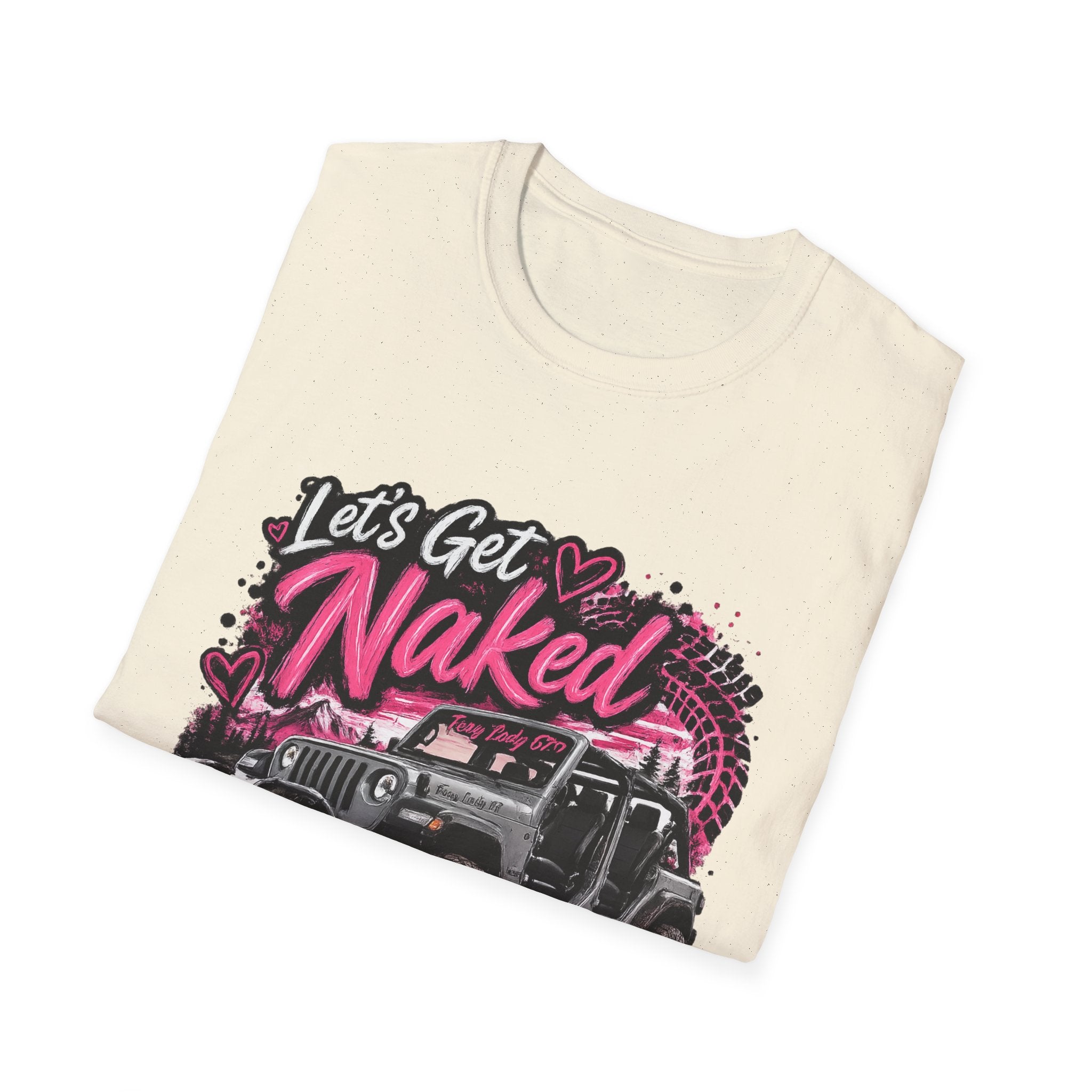Jeep 'Let's Get Naked' Graphic T-Shirt — Funny Off-Roading Top