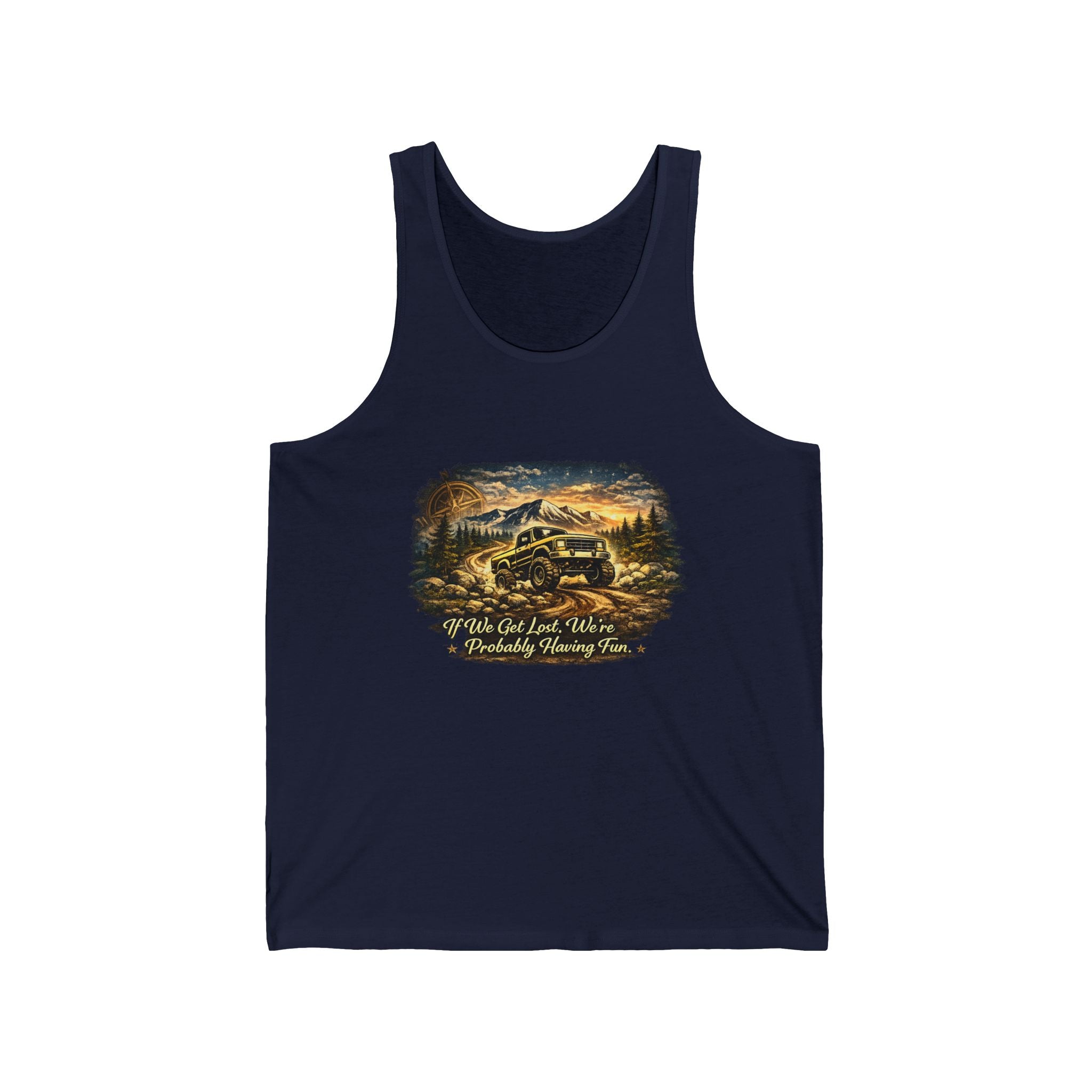 "Let's Get Lost" Adventure Graphic Tank — Vintage Camper Tank Top