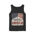 Proudly American Tank Top — Vintage Flag Fourth of July Patriotic Tee