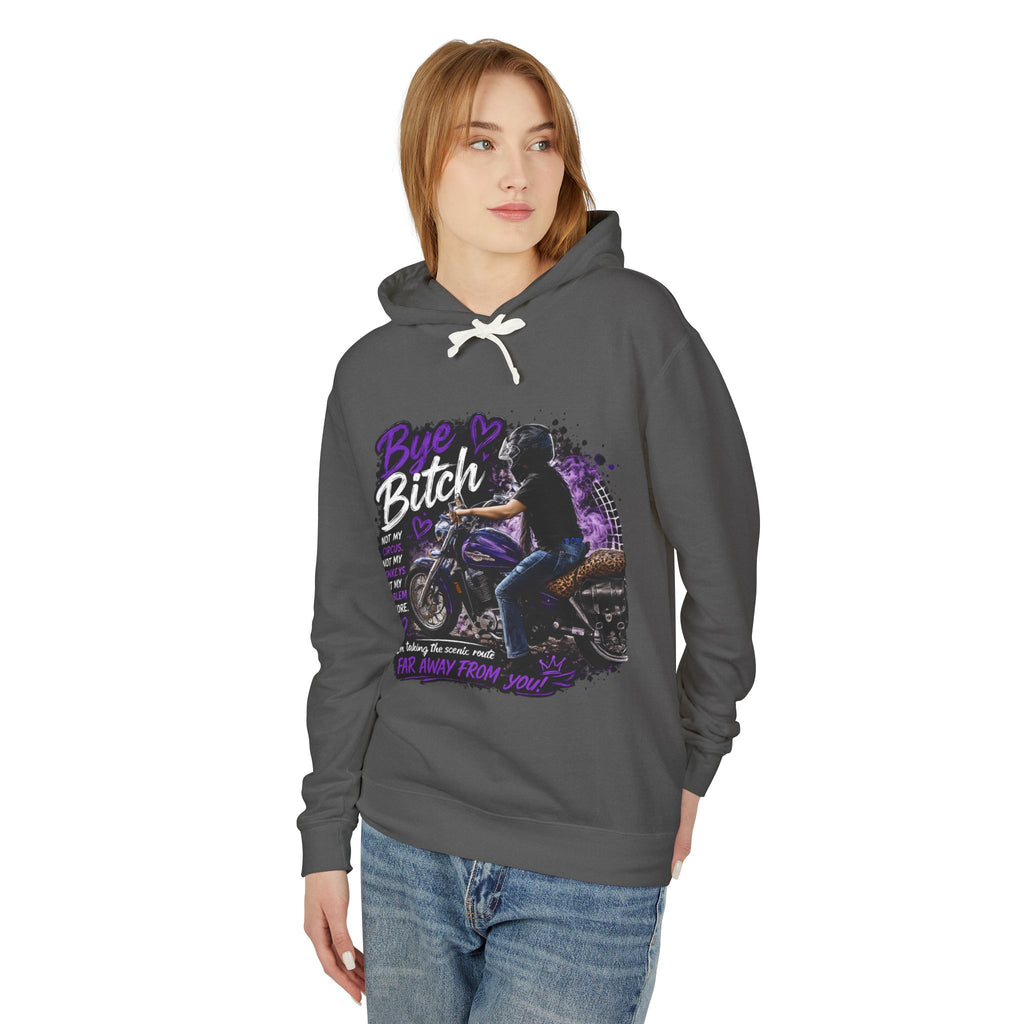 Bye Bitch Motorcycle Hoodie — Women's Rider Graphic Pullover