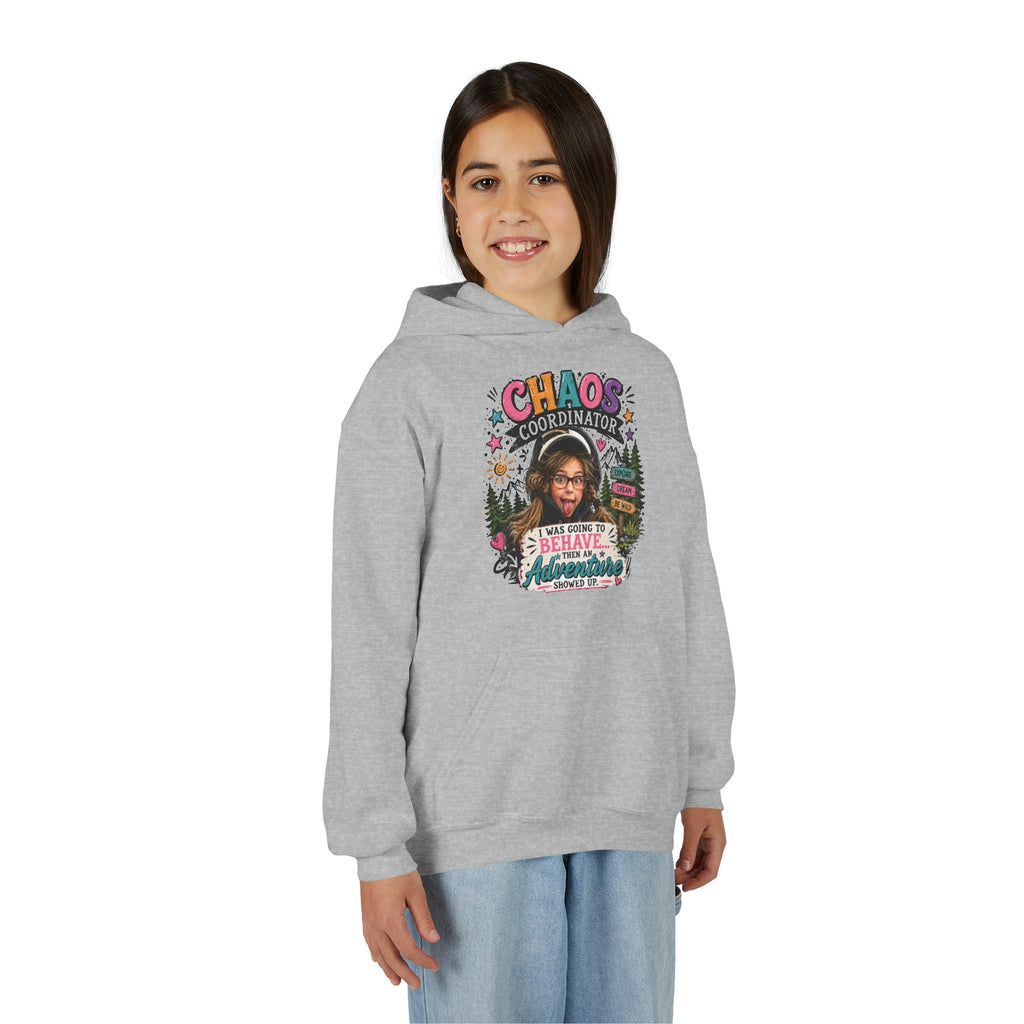 Youth Hoodie - "Chaos Coordinator" Funny Christmas Sweatshirt for Kids