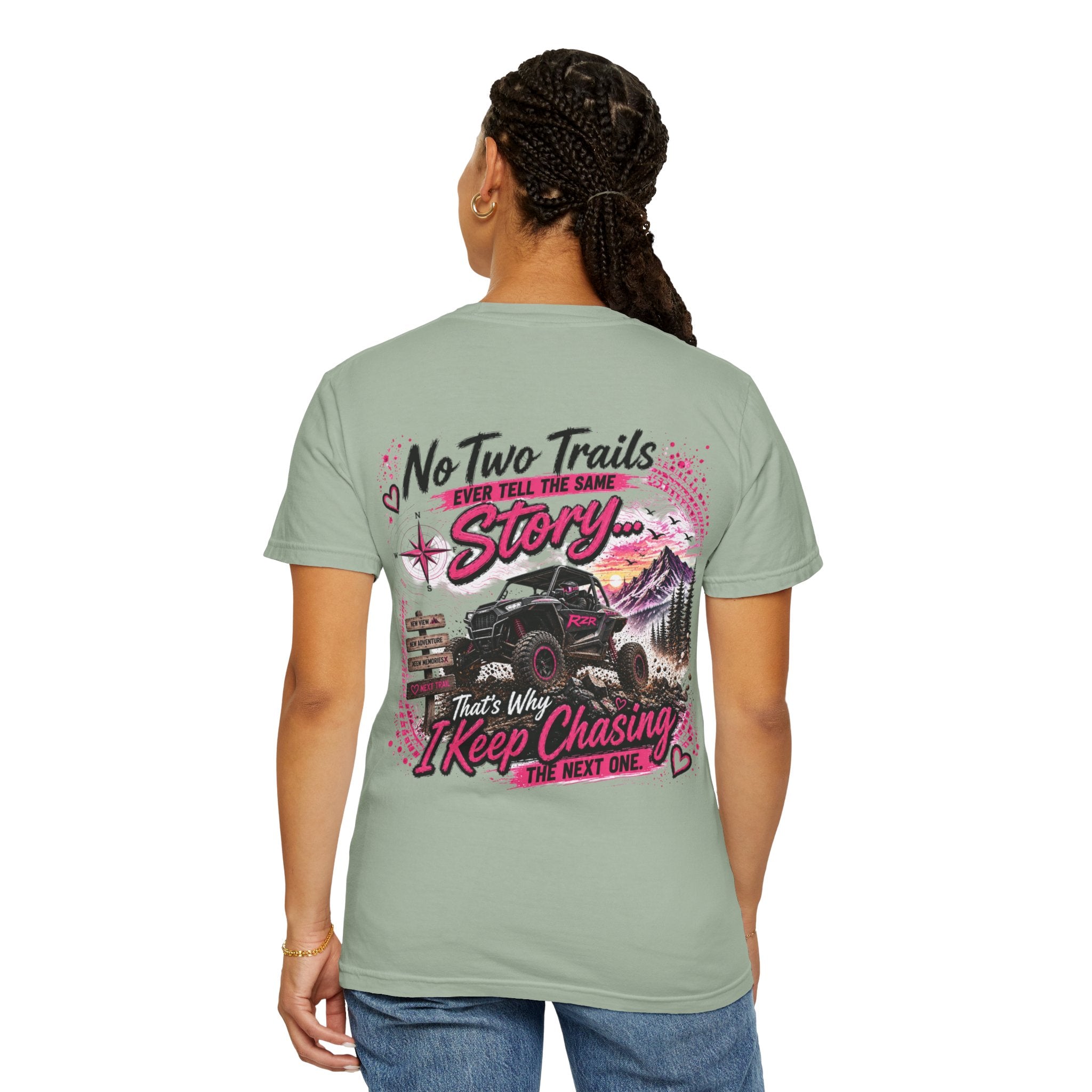 Off-Road Adventure T-Shirt — "No Two Trails Ever Tell the Same Story" Graphic Tee