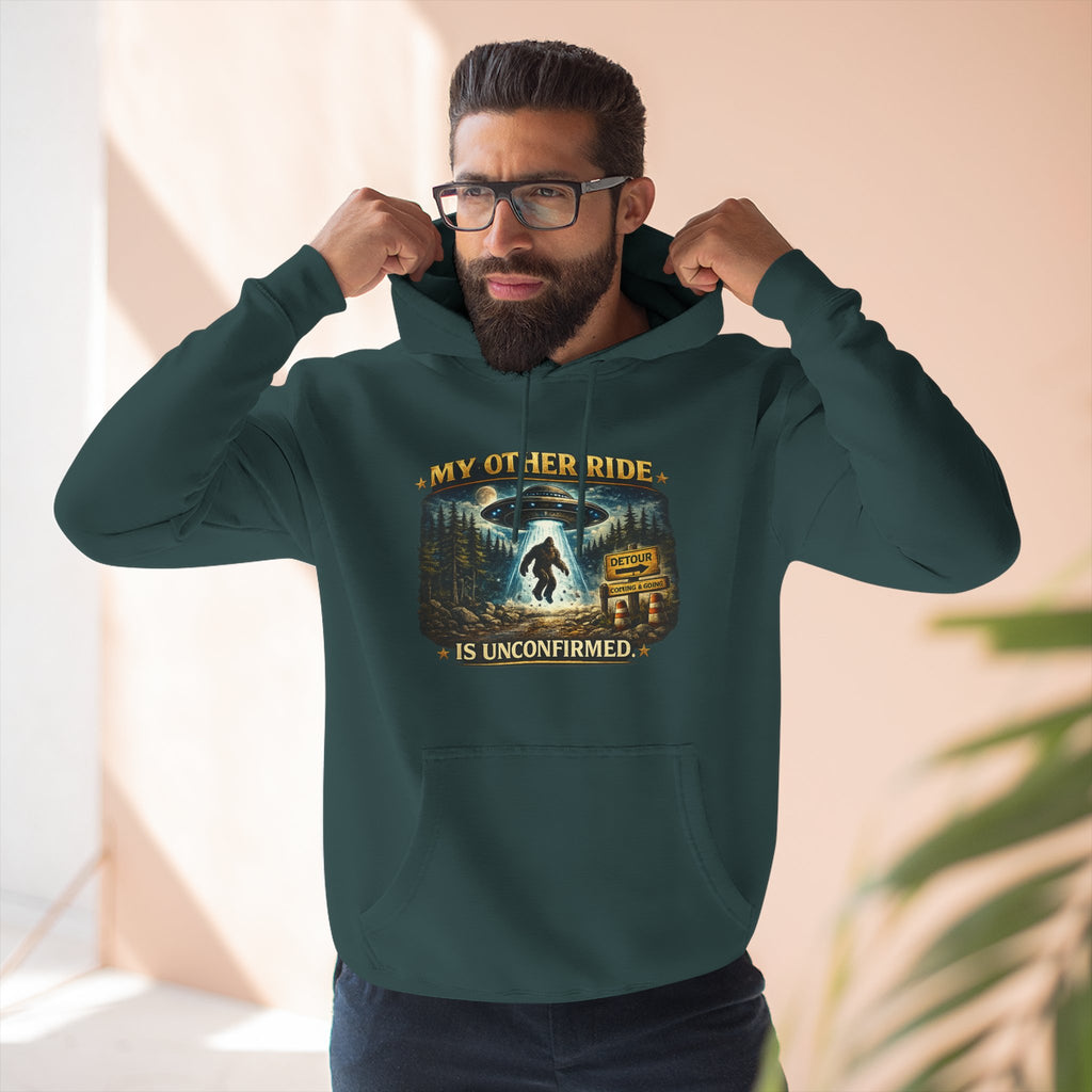 Bigfoot Hoodie - "My Other Ride Is Unconfirmed" Graphic Pullover