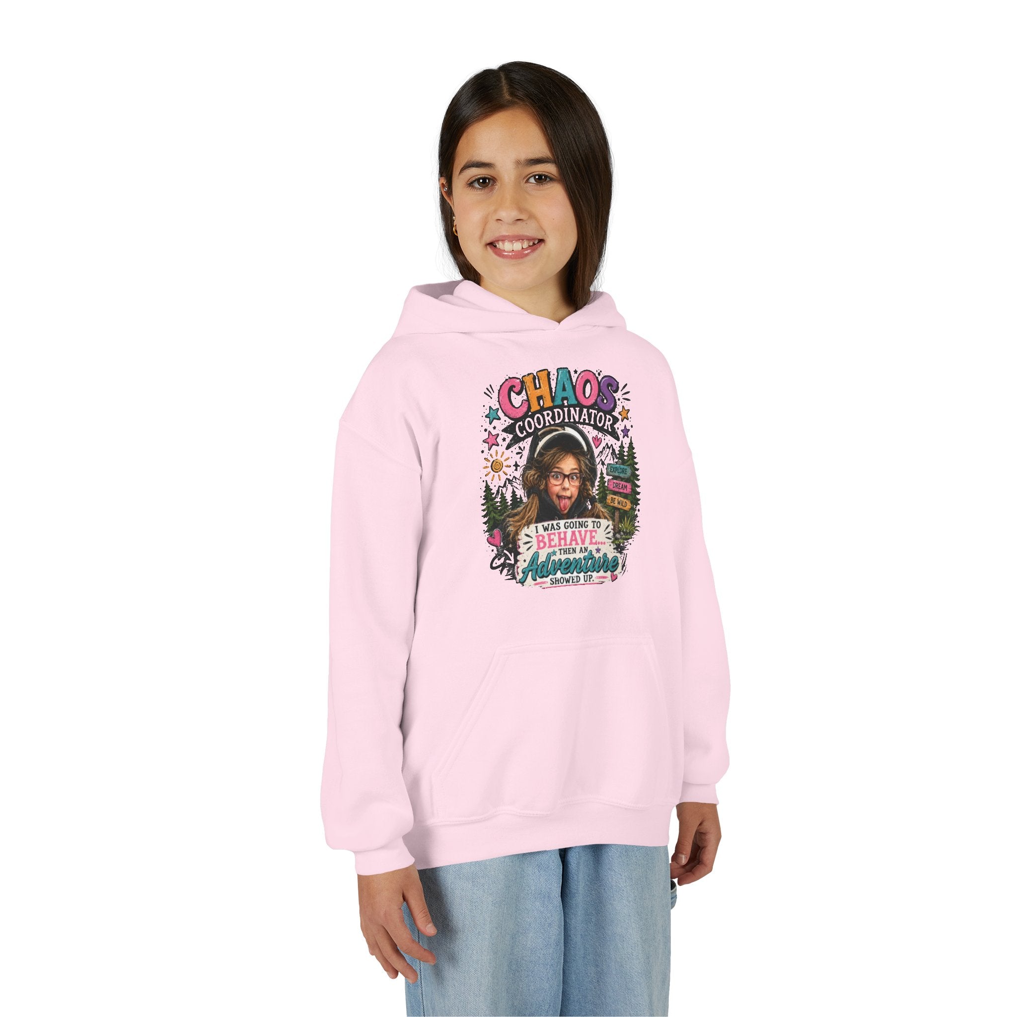 Youth Hoodie - "Chaos Coordinator" Funny Christmas Sweatshirt for Kids