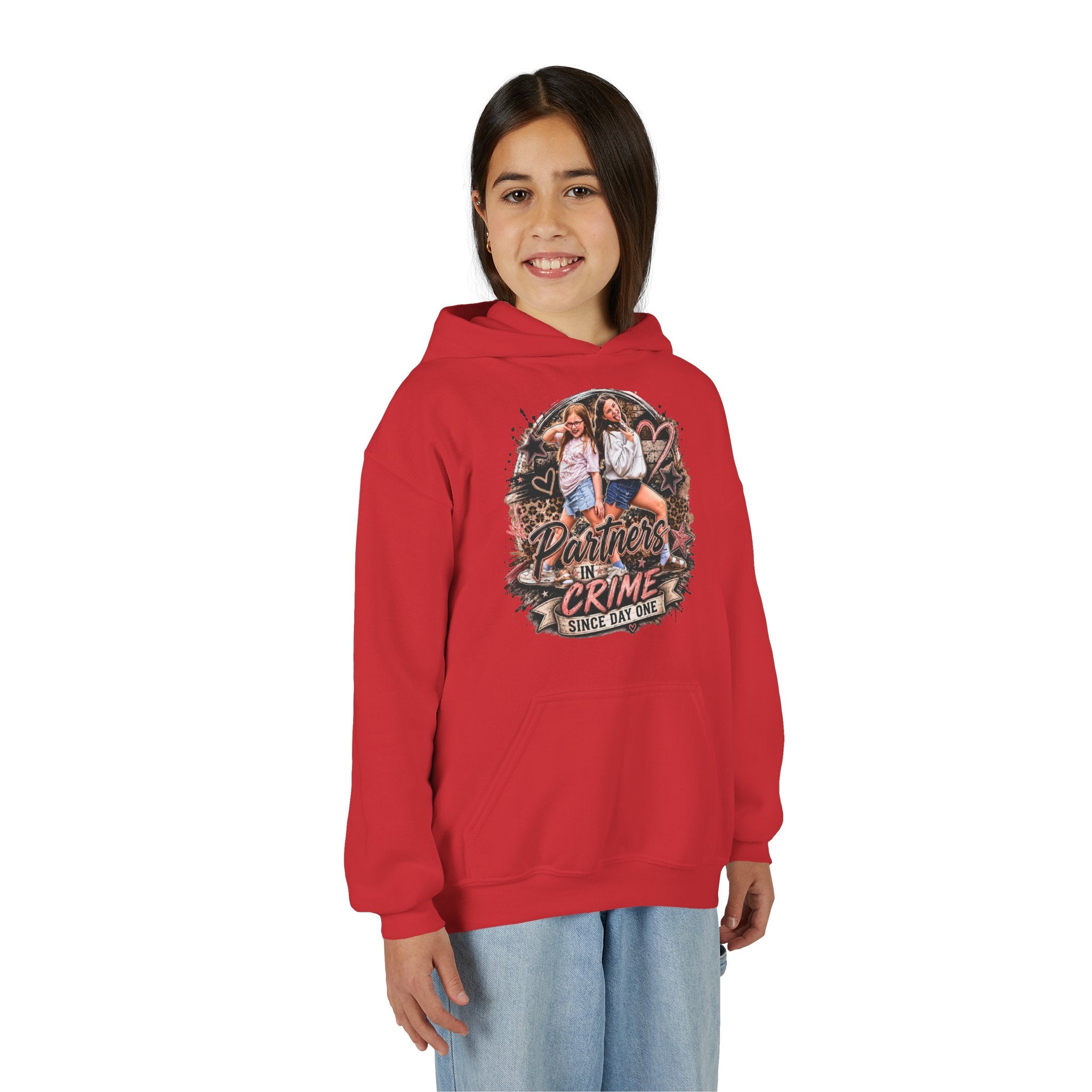 "Partners in Crime Since Day One" Best Friend Matching Sweatshirt — Youth Hoodie