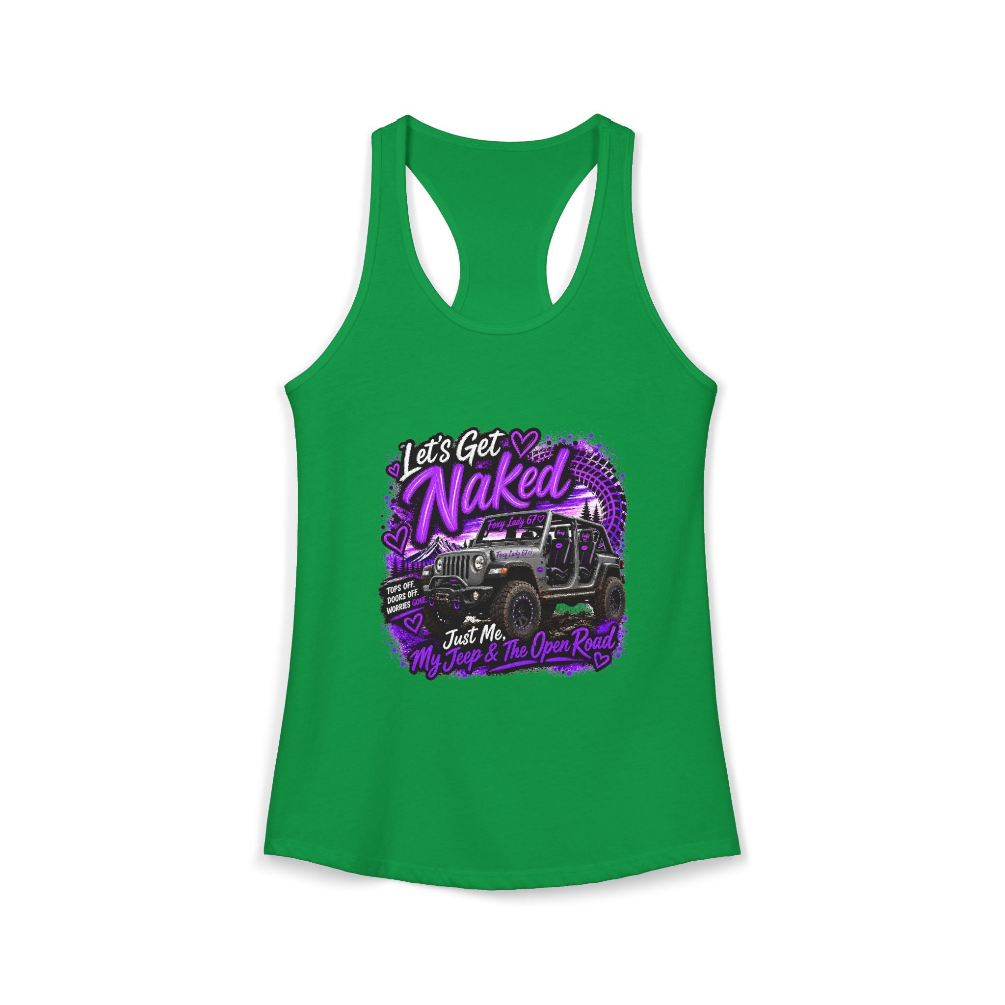 Let's Get Naked Jeep - Women's Ideal Racerback Tank