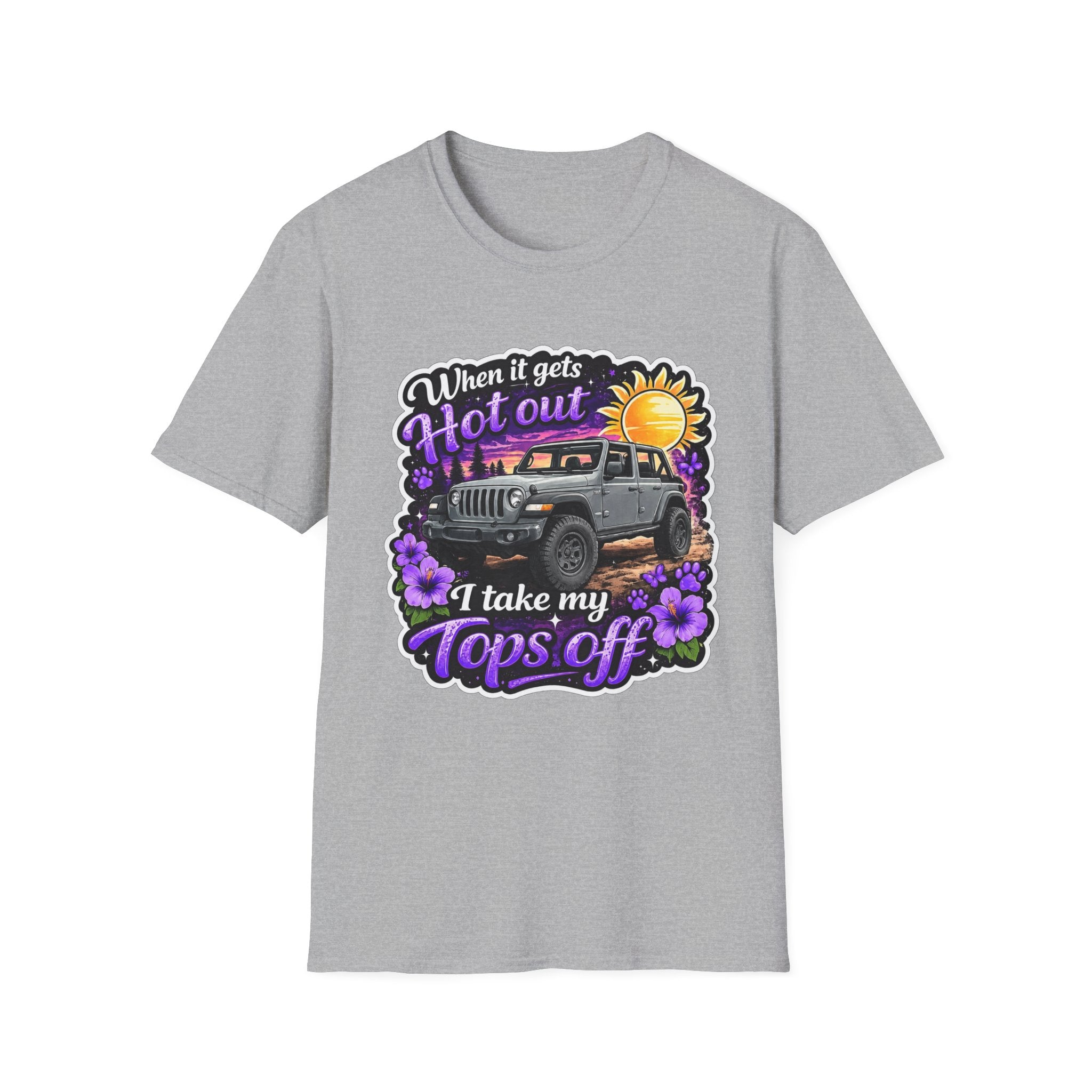 When It Gets Hot (Purple) Unisex Softstyle T-Shirt