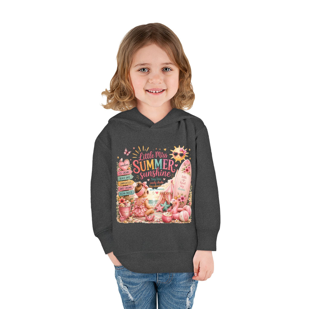 "Little Miss Summer Sunshine" Cute Beach Print Pullover - Toddler Hoodie