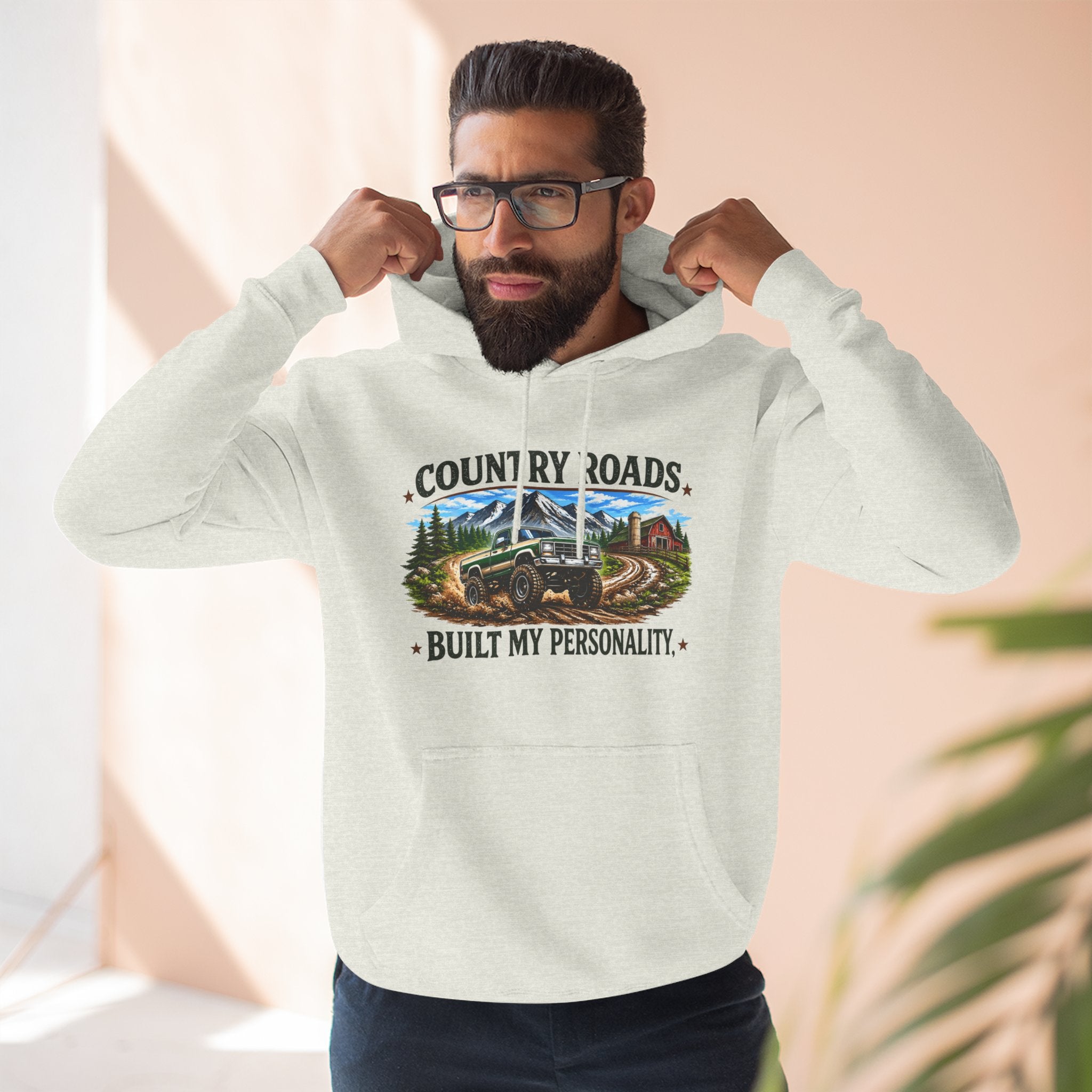 Country Roads Truck Three-Panel Fleece Hoodie