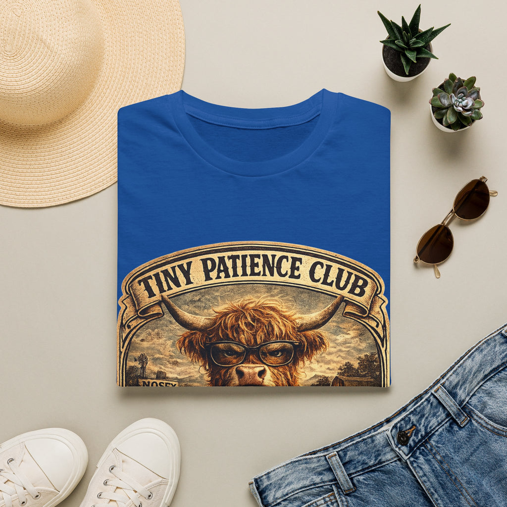 Tiny Patience Club Highland Cow Unisex Softstyle T-Shirt