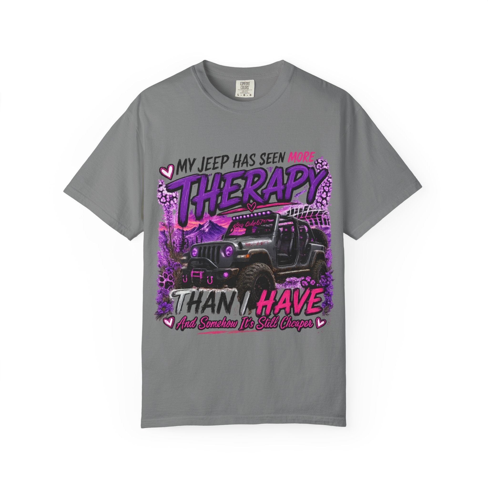 Jeep Therapy T-Shirt — My Jeep Has Seen More Therapy Than I Have Off-Road Tee