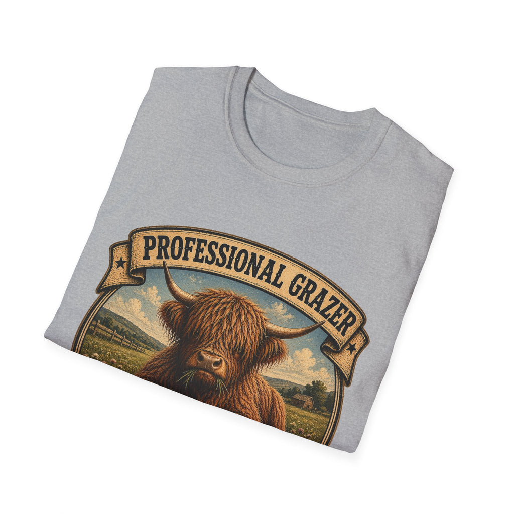Before and After Coffee Highland Cow Unisex Softstyle T-Shirt