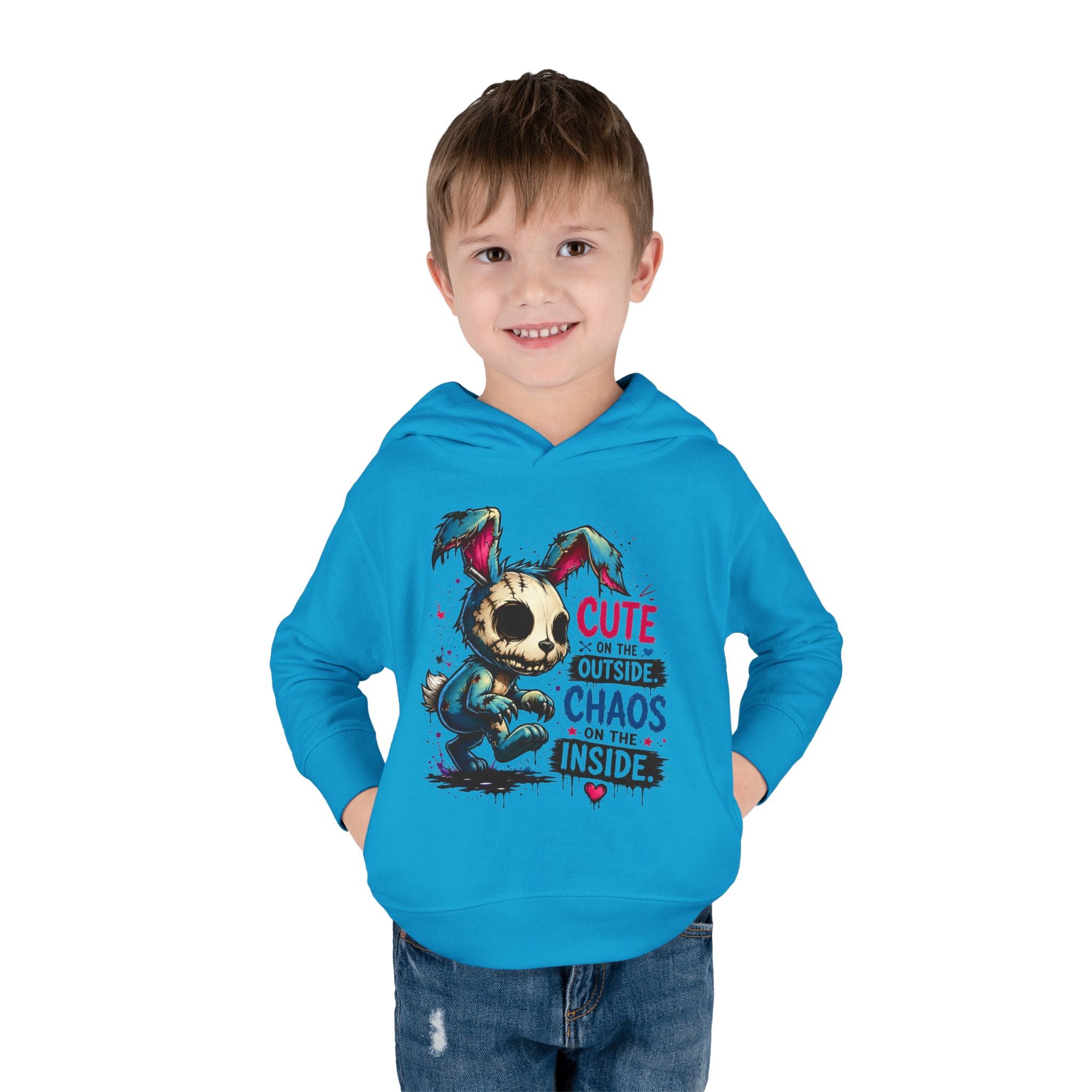 Cute on the outside Choas on the inside Toddler Pullover Fleece Hoodie