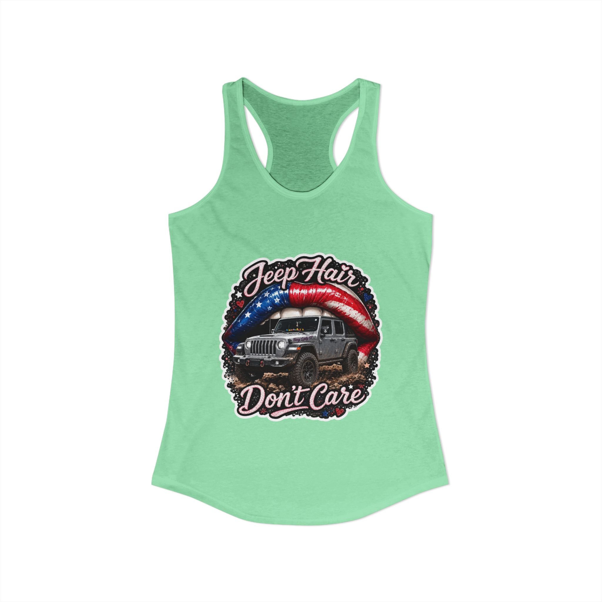 Jeep Hair Don't Care Women's Ideal Racerback Tank