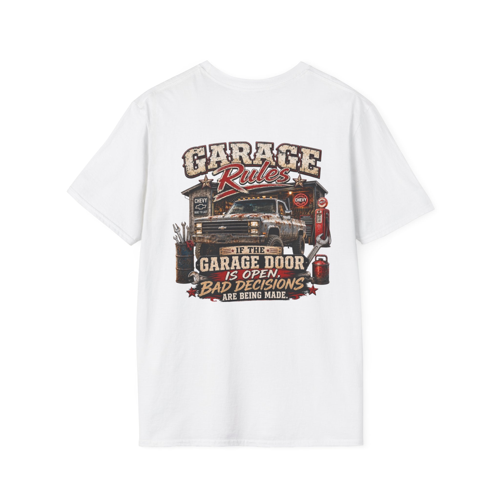 Garage Rules Chevrolet K30 Vintage Truck T-Shirt — Retro K-30 Badge Tee