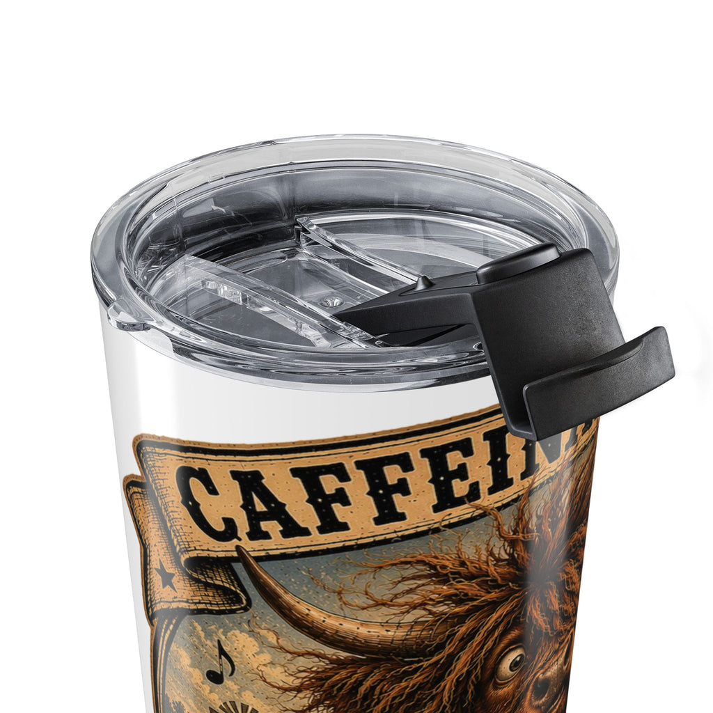 Running On Coffee & Country Music Highland Cow Tumbler 20oz