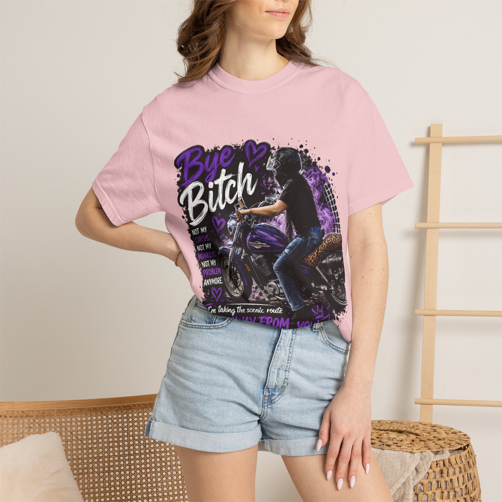 Bye Bitch Motorcycle T-Shirt — Women's Rider Graphic Tee