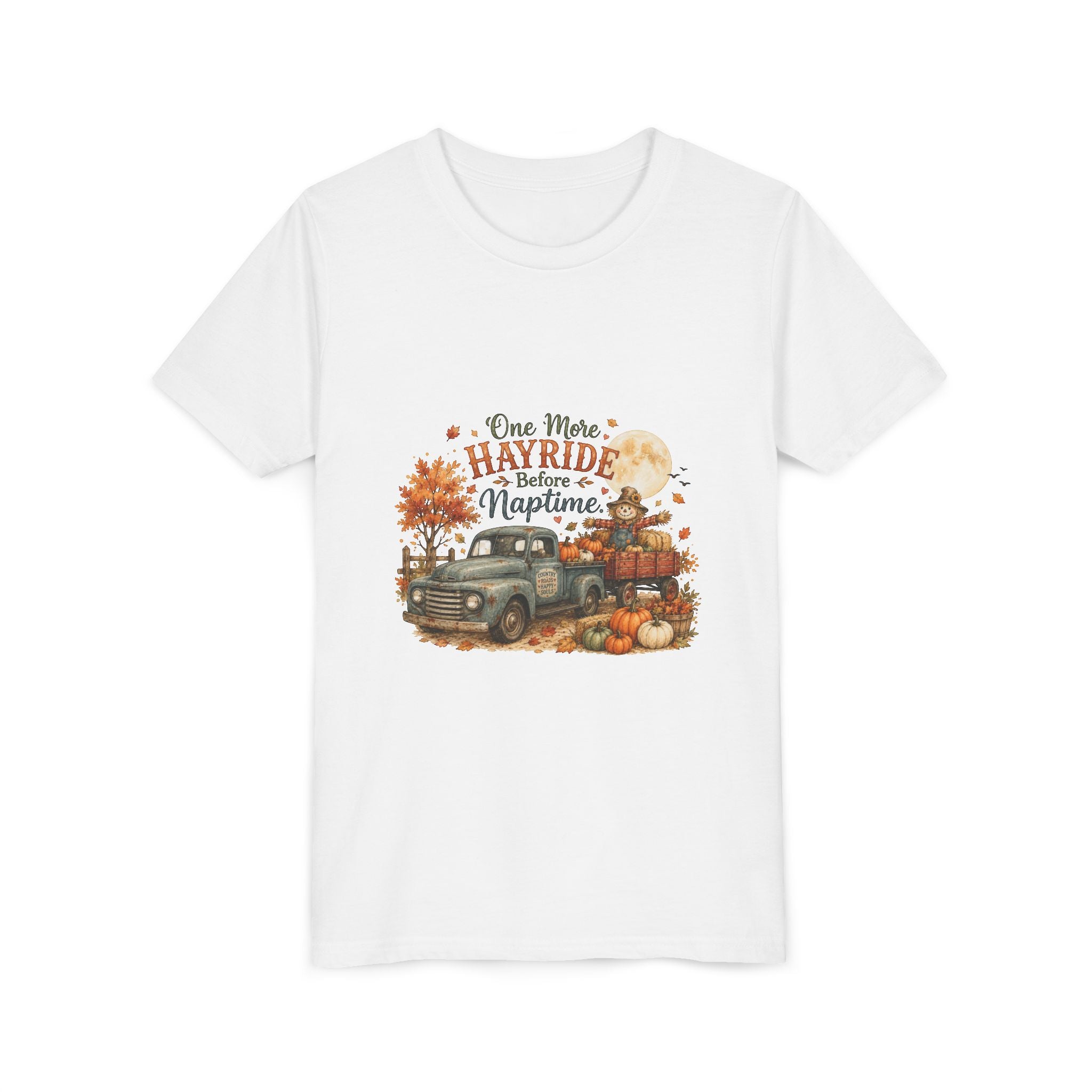 'One More Hayride Before Naptime' Fall Pumpkin Truck Shirt - Youth Tee