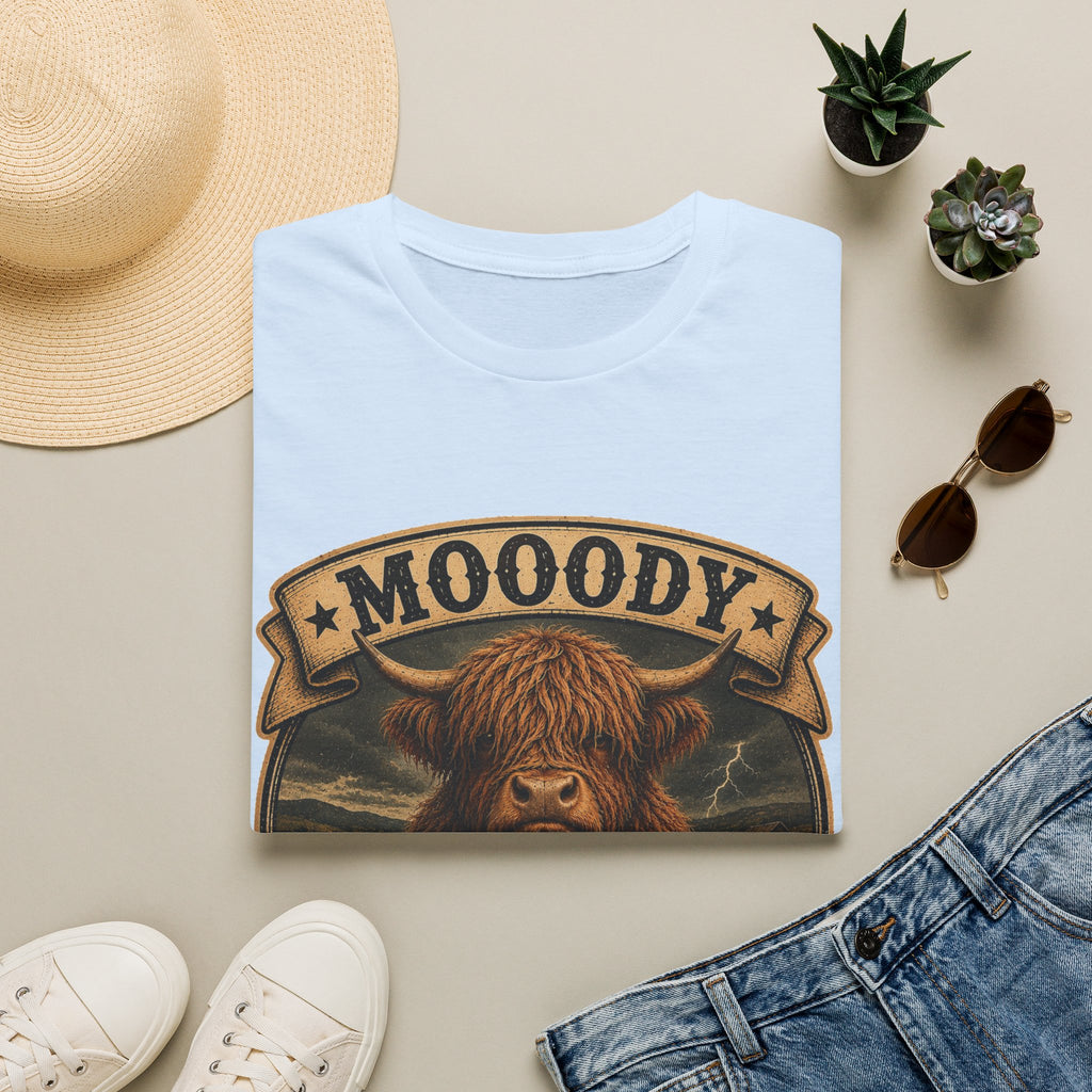 Moody Today's Forecast Highland Cow Unisex Softstyle T-Shirt