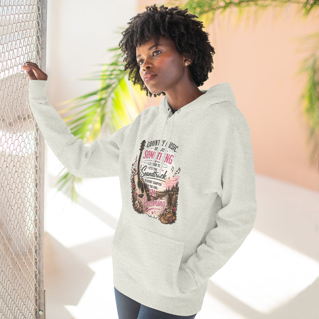 Country Music Soundtrack Hoodie — Vintage Guitar Scenic Graphic