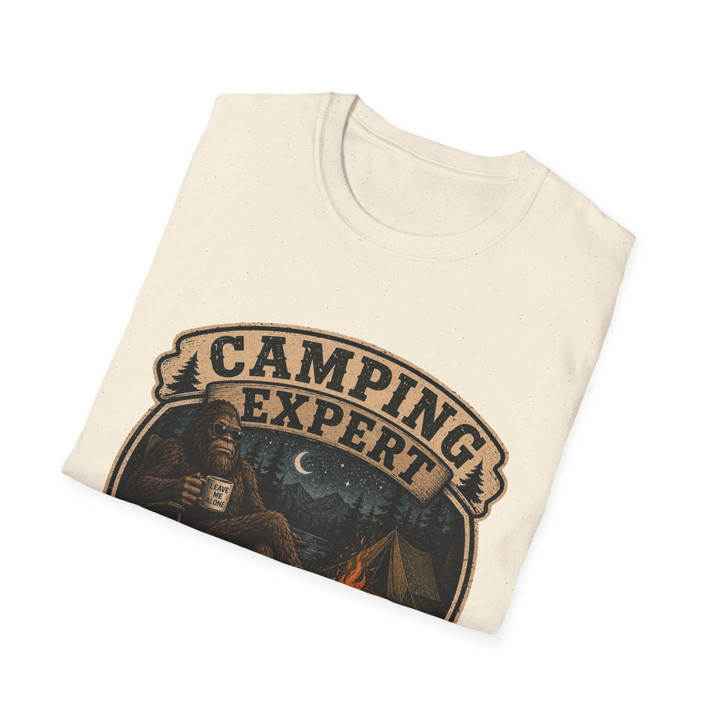 Camping Expert T-Shirt — “I Came. I Saw. I Avoided Everyone.” Outdoorsy Campfire Tee