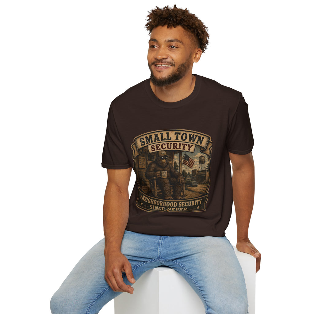 Small Town Security T‑Shirt — Funny Neighborhood Watch Graphic Tee