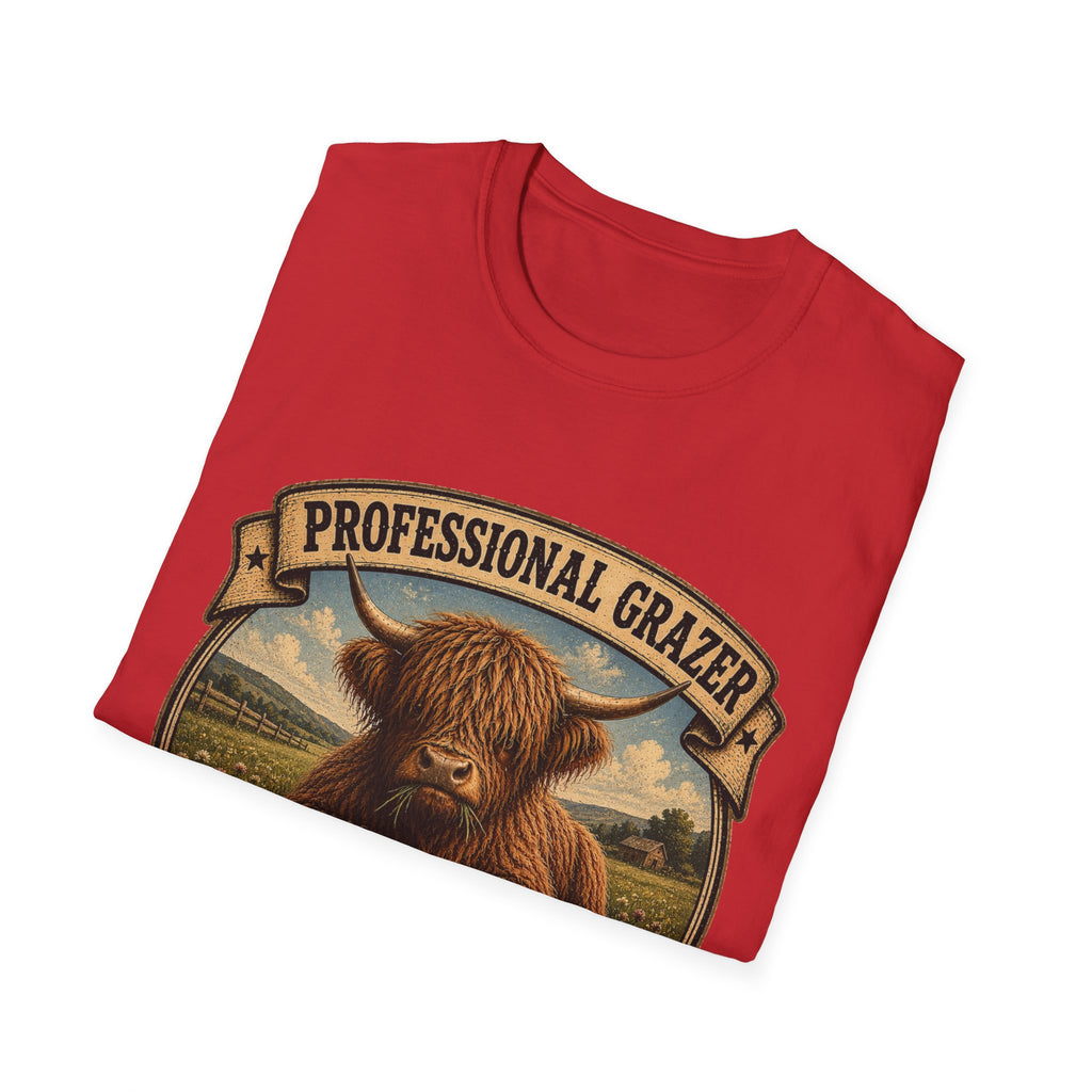 Before and After Coffee Highland Cow Unisex Softstyle T-Shirt