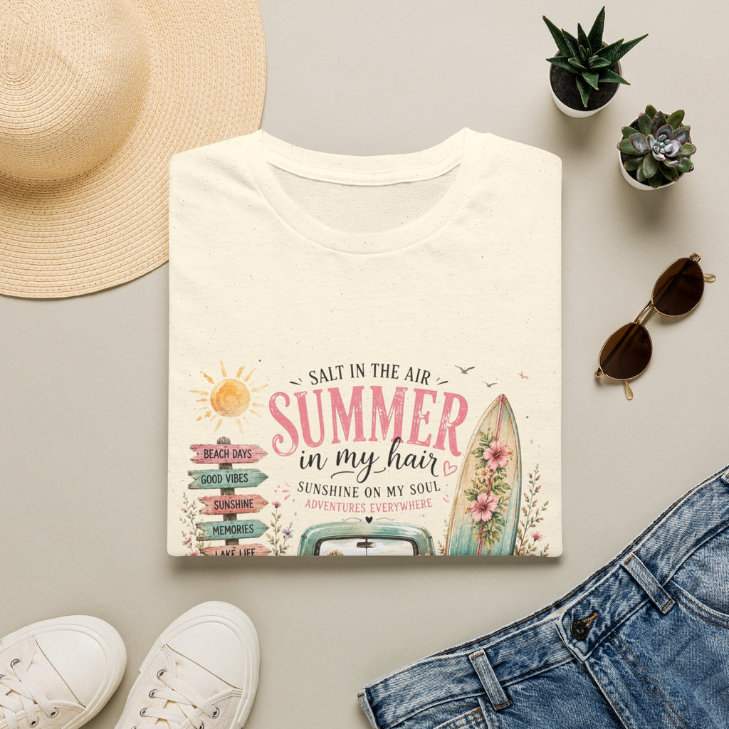 Summer in My Hair T-Shirt — 'Salt in the Air' Beach Vintage Surf Tee