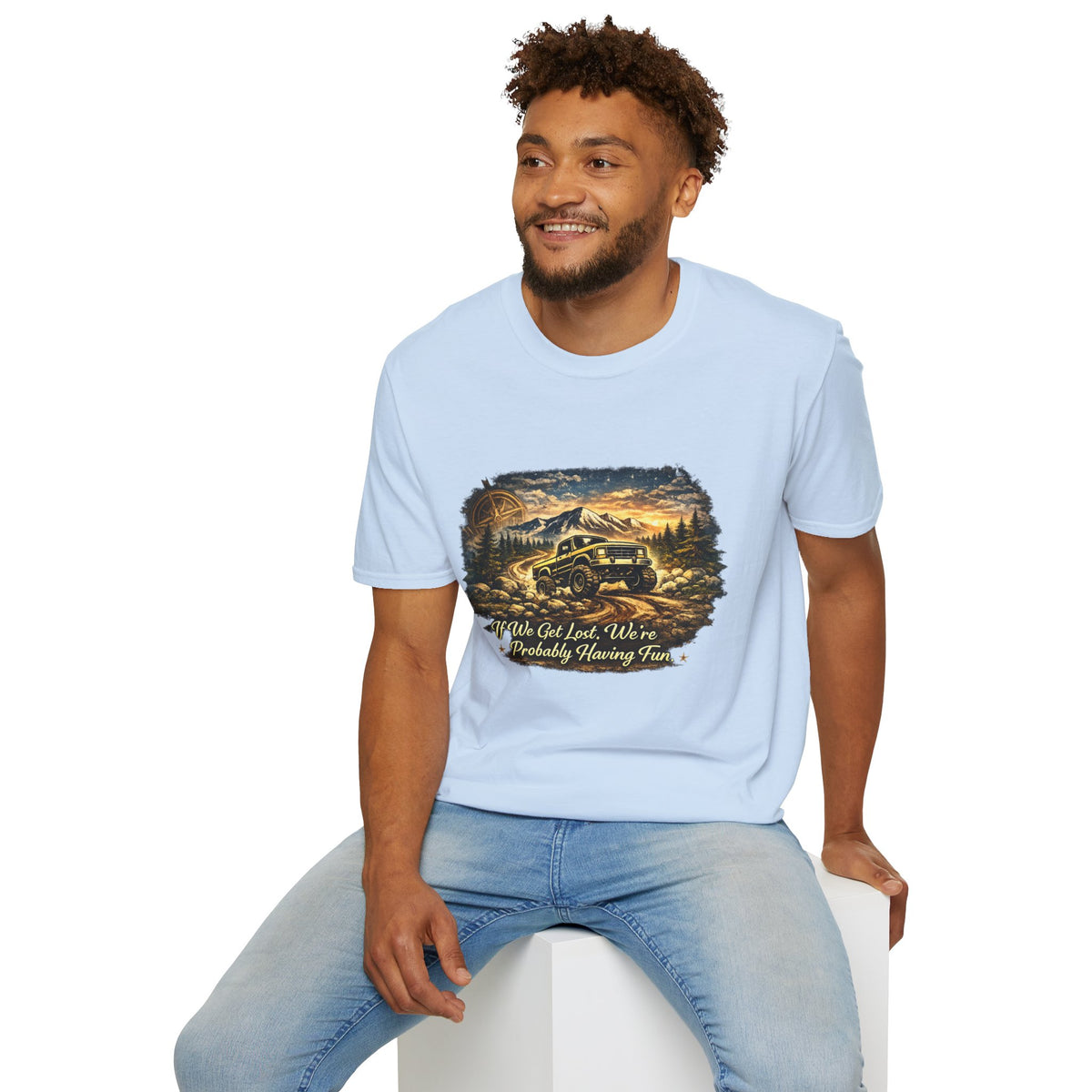Off-Road Adventure T-Shirt – 'We’ve Got Lost, We’re Probably Having Fun' Scenic Truck Tee