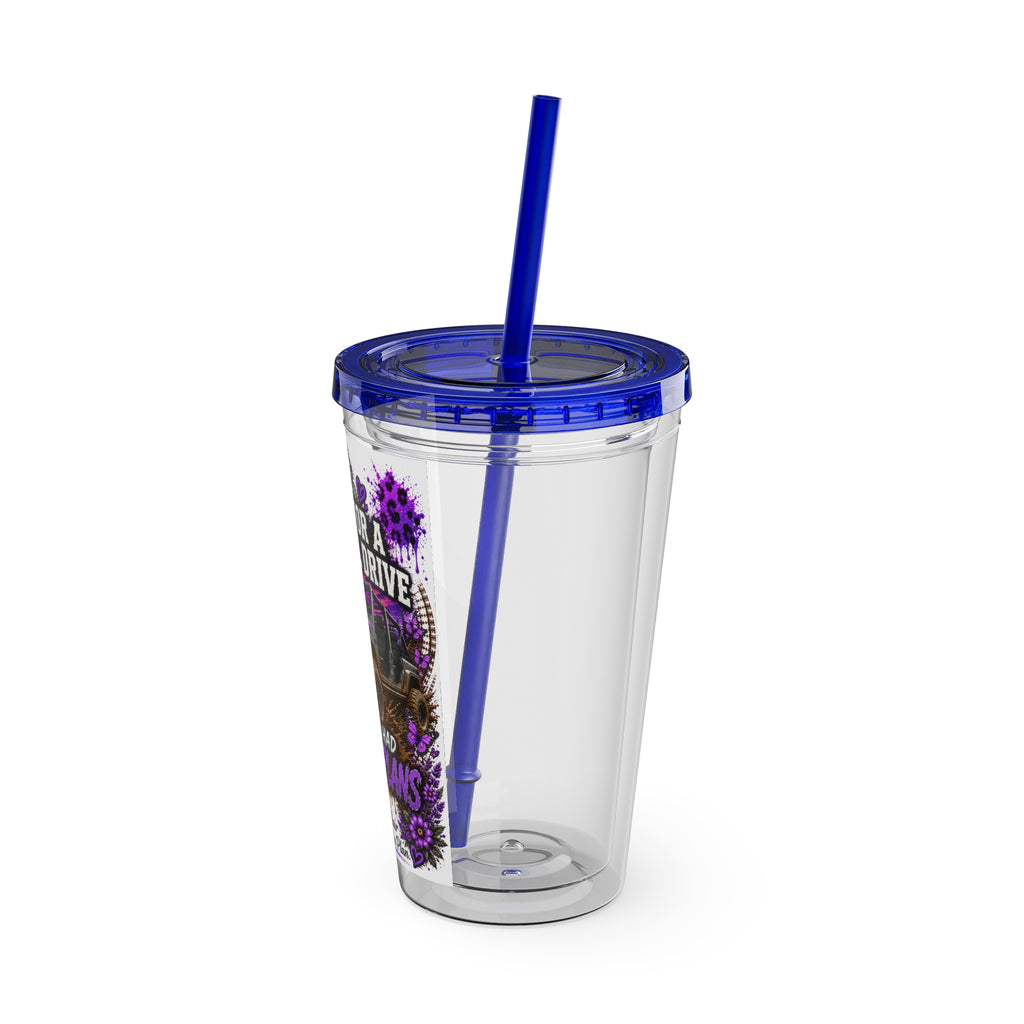 "I Left for a Peaceful Drive, The Mud Had Other Plans" Off‑Road Jeep Travel Cup — 16oz Tumbler with Straw