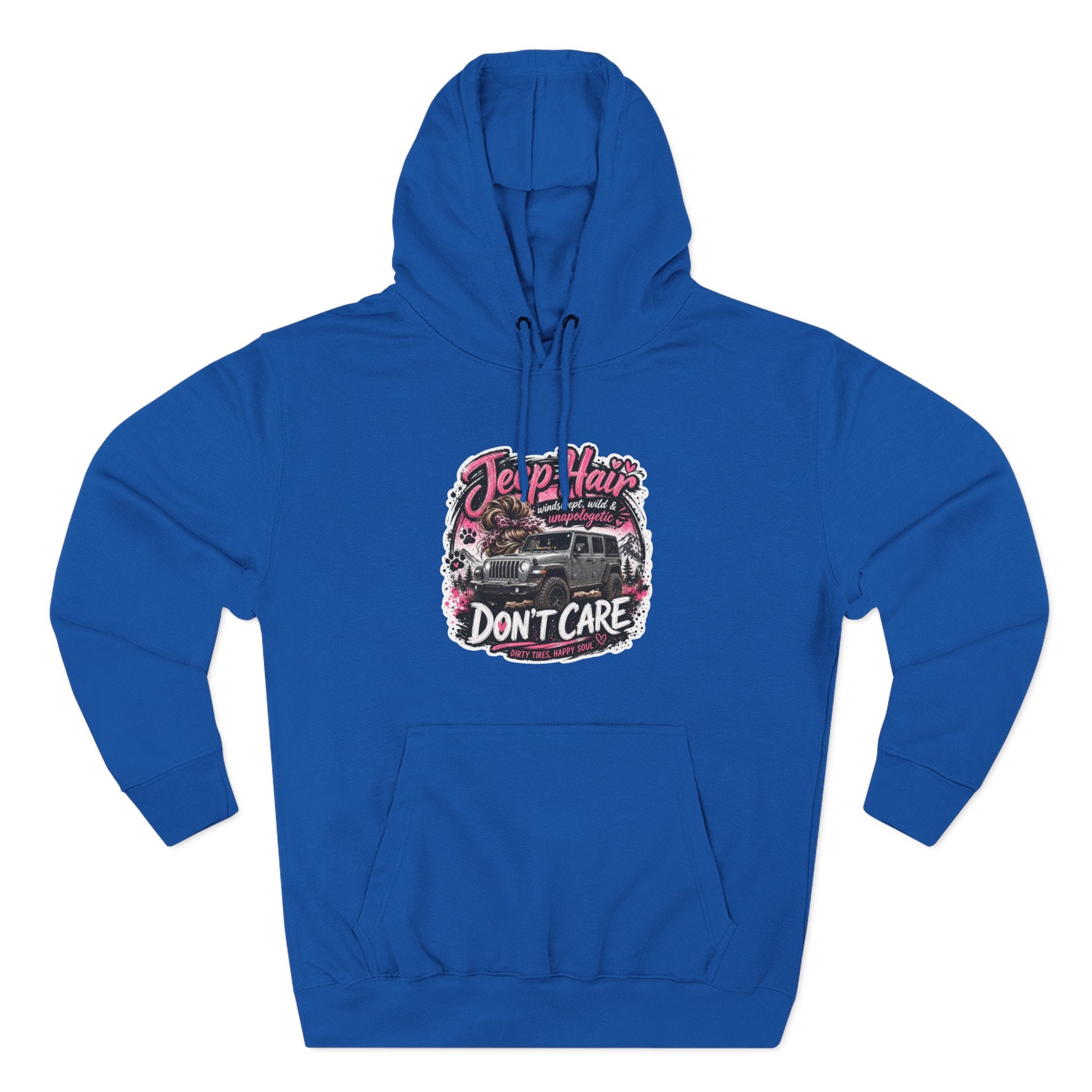 Jeep Hair Don't Care Three-Panel Fleece Hoodie