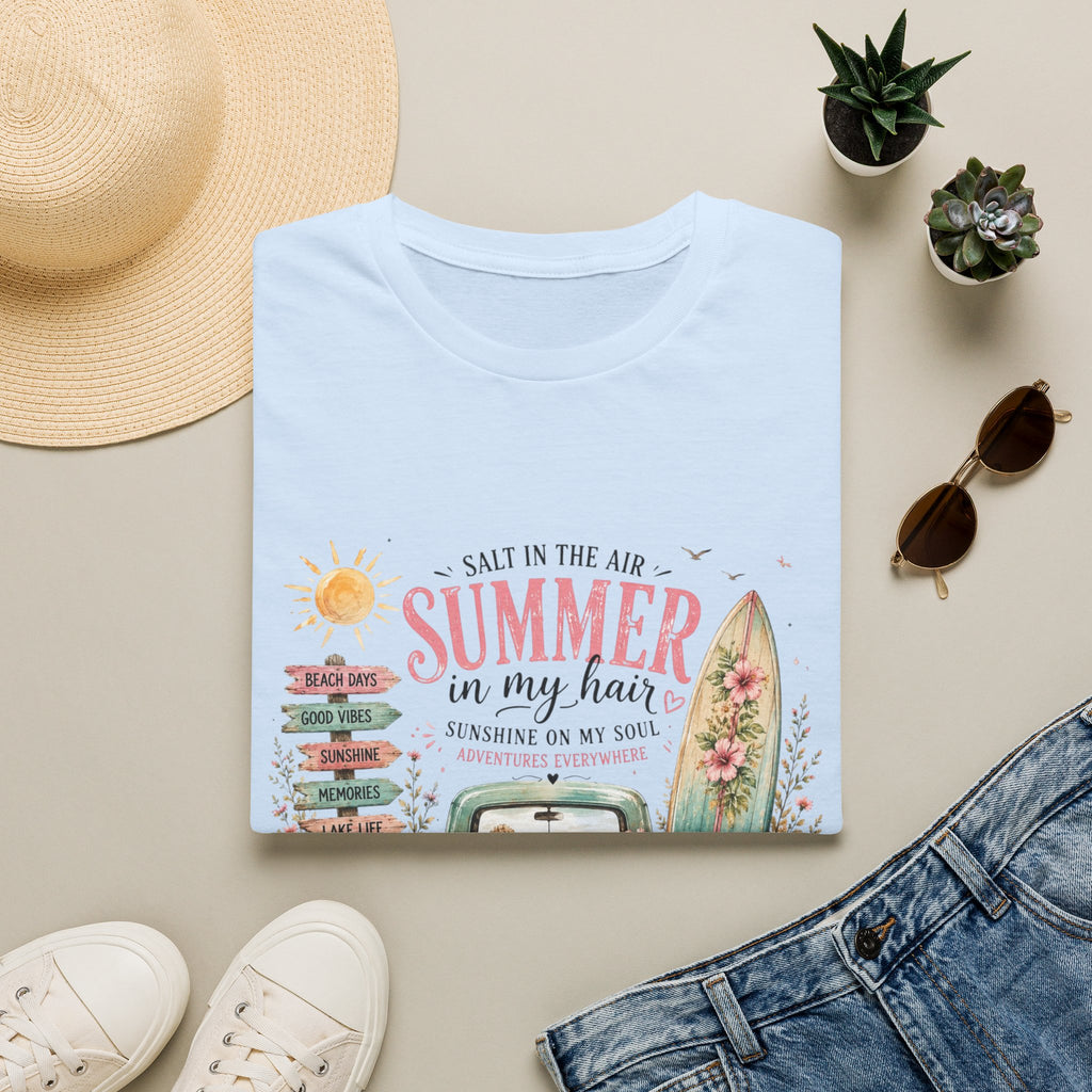 Summer in My Hair T-Shirt — 'Salt in the Air' Beach Vintage Surf Tee