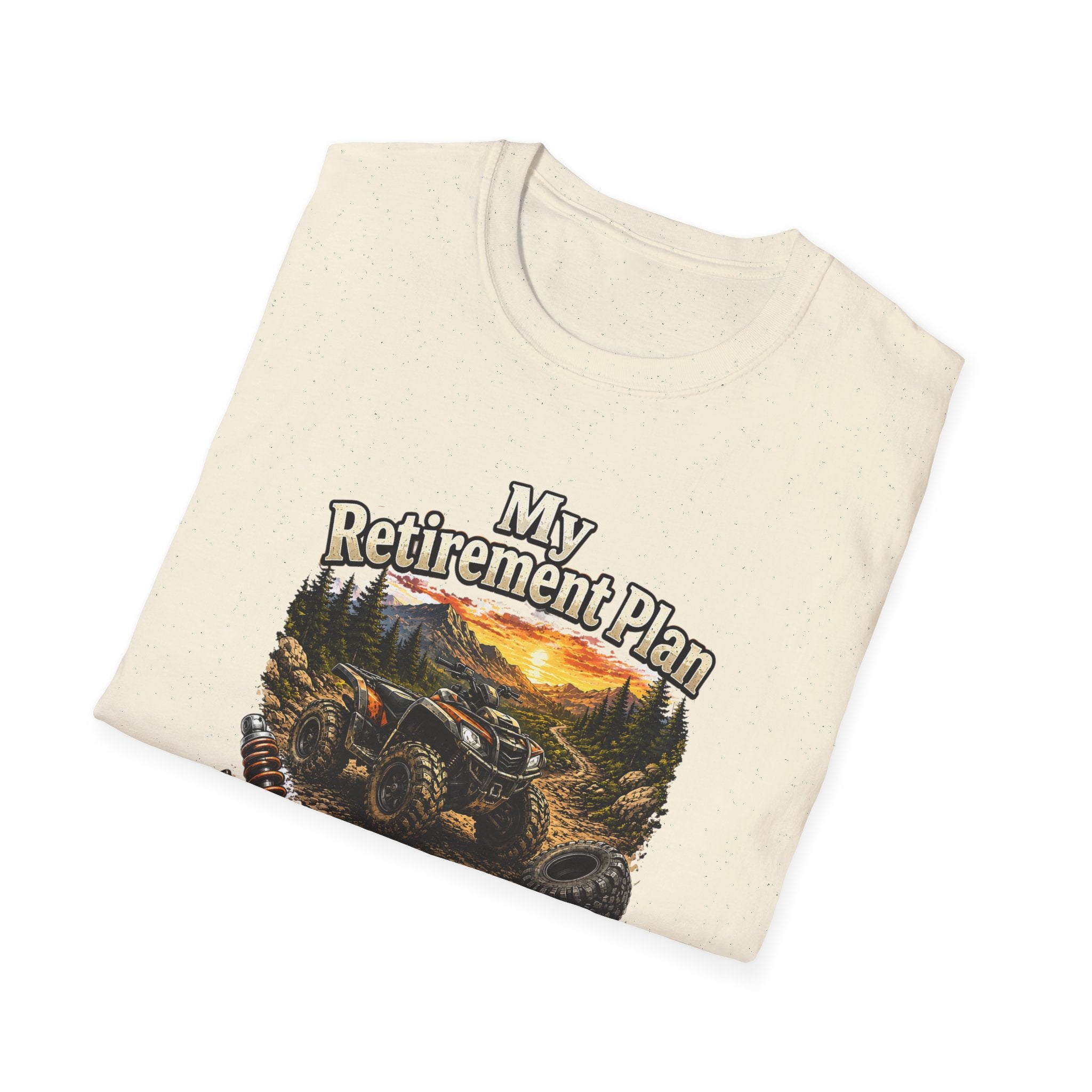“My Retirement Plan: Ride Until I Can’t, Then Die With A Smile” Motorcycle Sunset Tee — T-Shirt